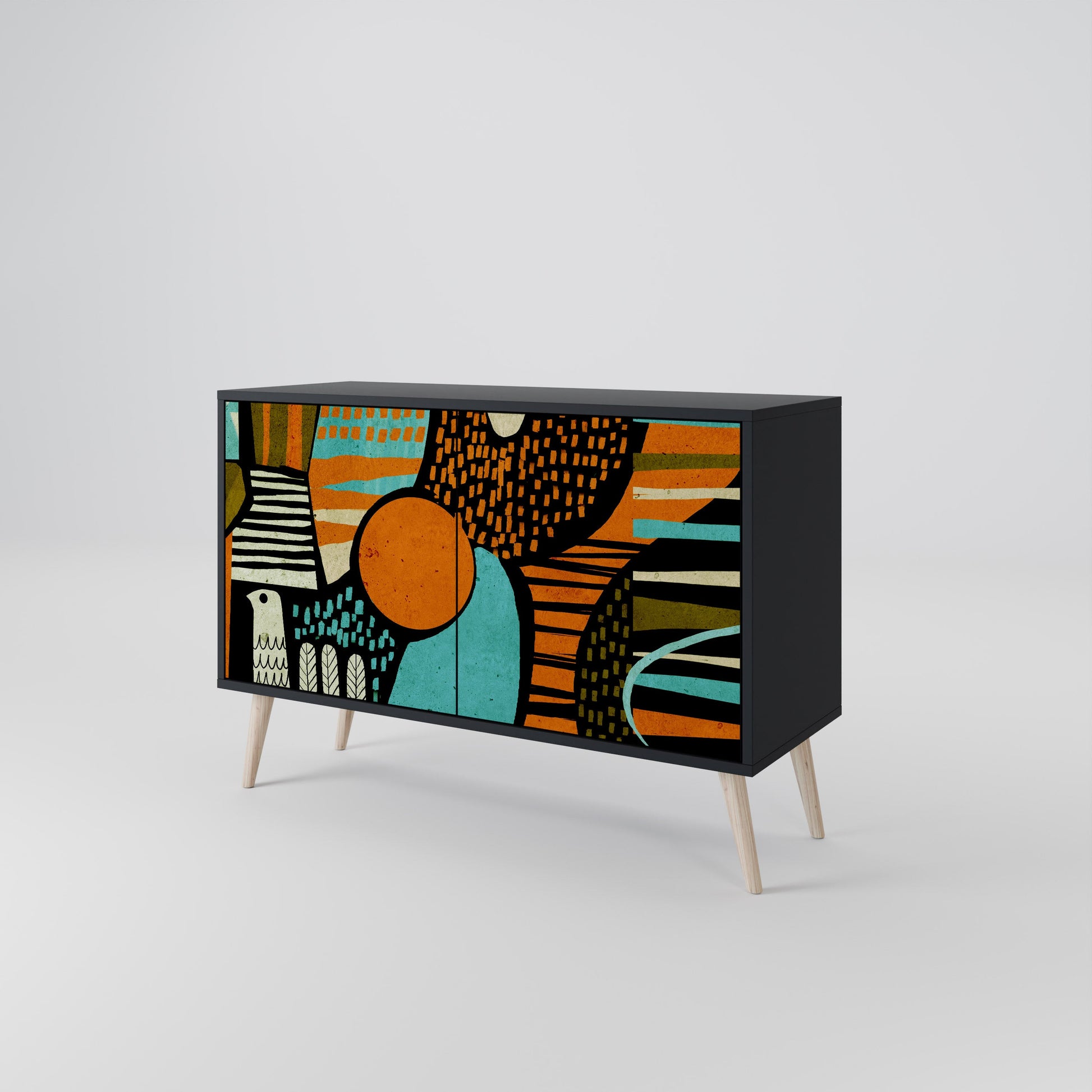 Buffet 2 portes GEODE GLIMMER finition noire