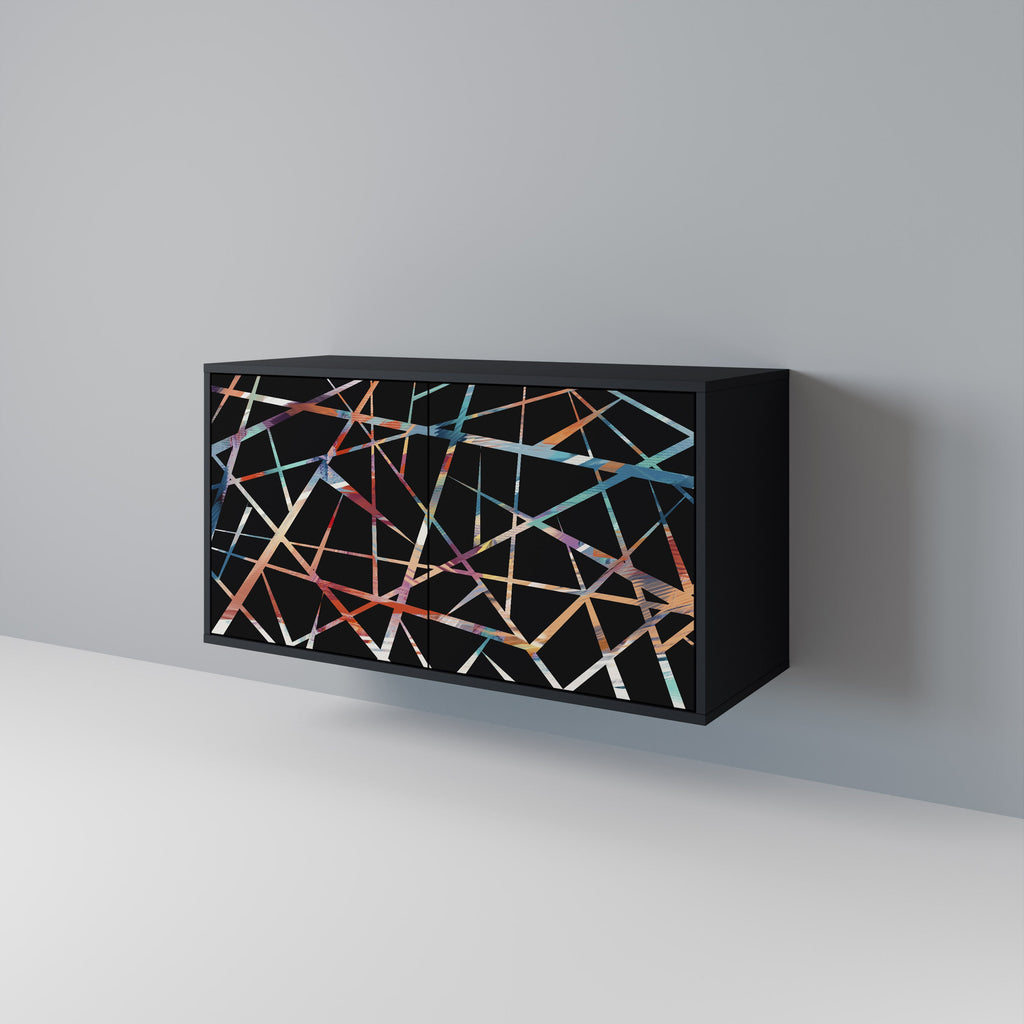 Buffet 2 portes POLYGON VERVE finition noire