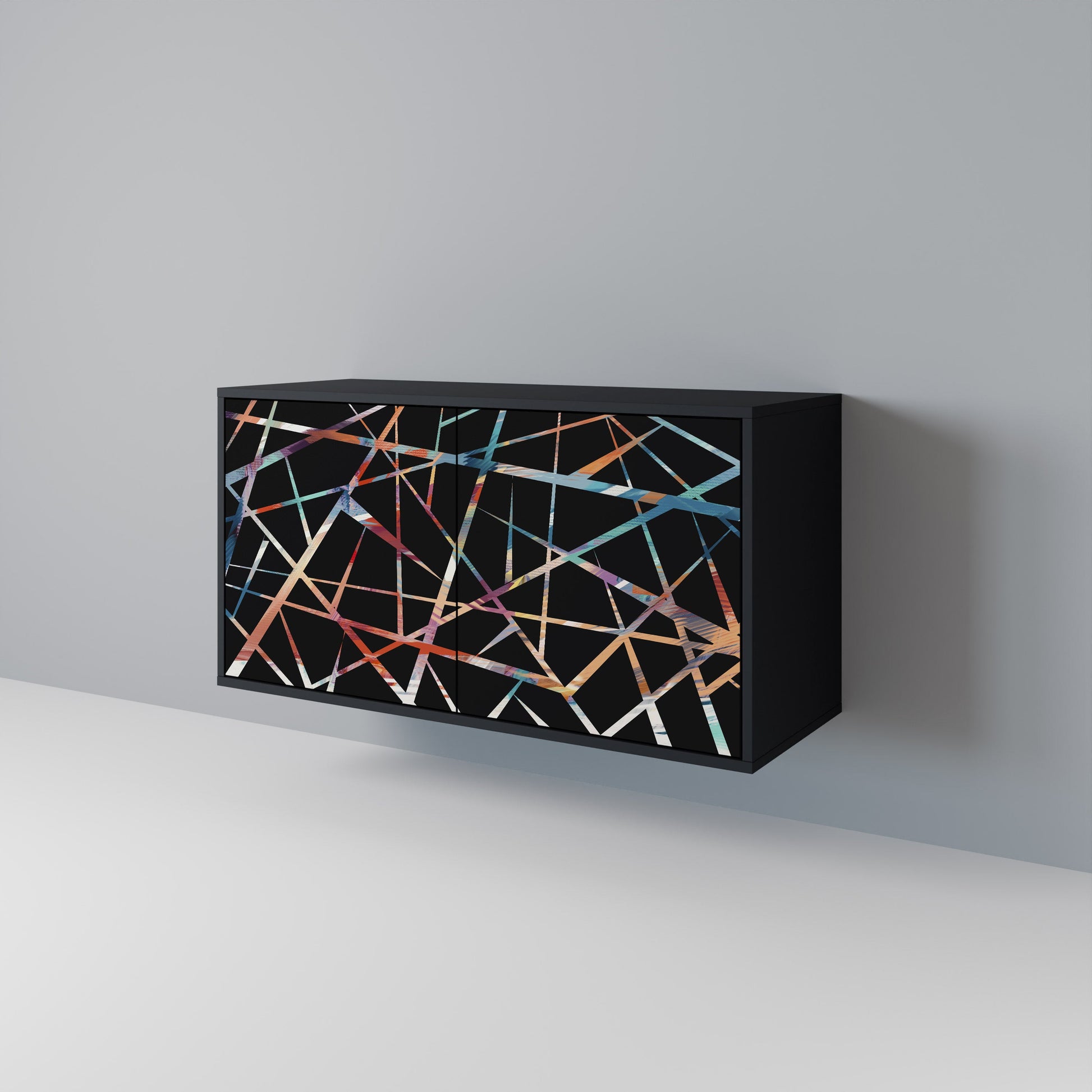 Buffet 2 portes POLYGON VERVE finition noire
