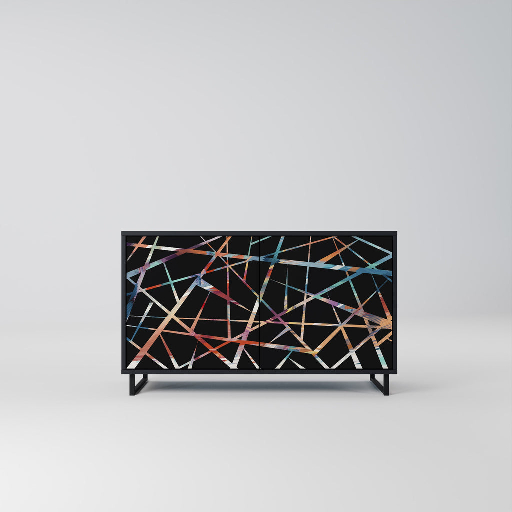 Buffet 2 portes POLYGON VERVE finition noire