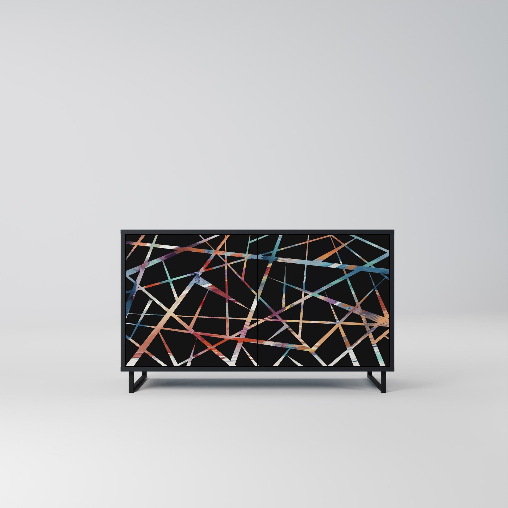 Buffet 2 portes POLYGON VERVE finition noire