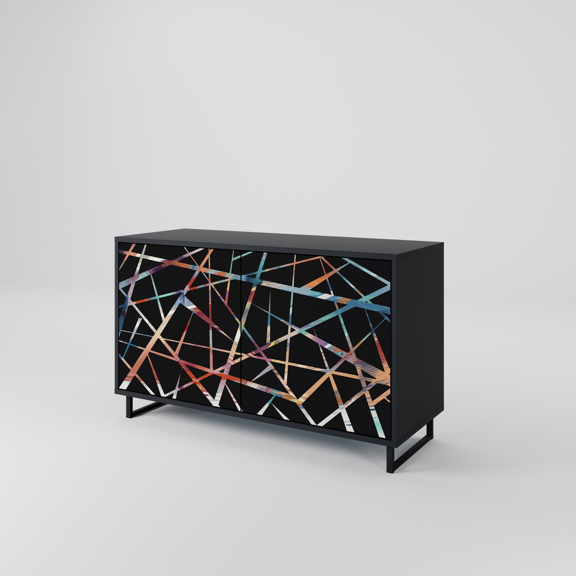 Buffet 2 portes POLYGON VERVE finition noire