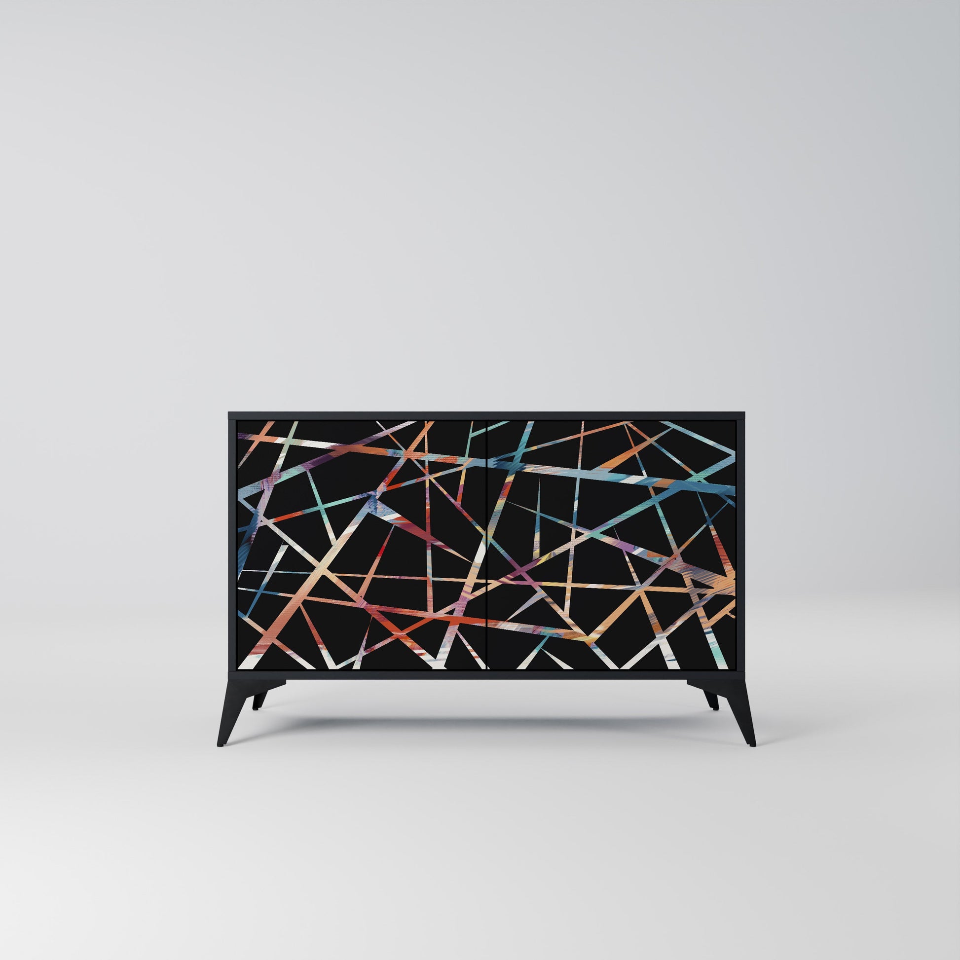 Buffet 2 portes POLYGON VERVE finition noire