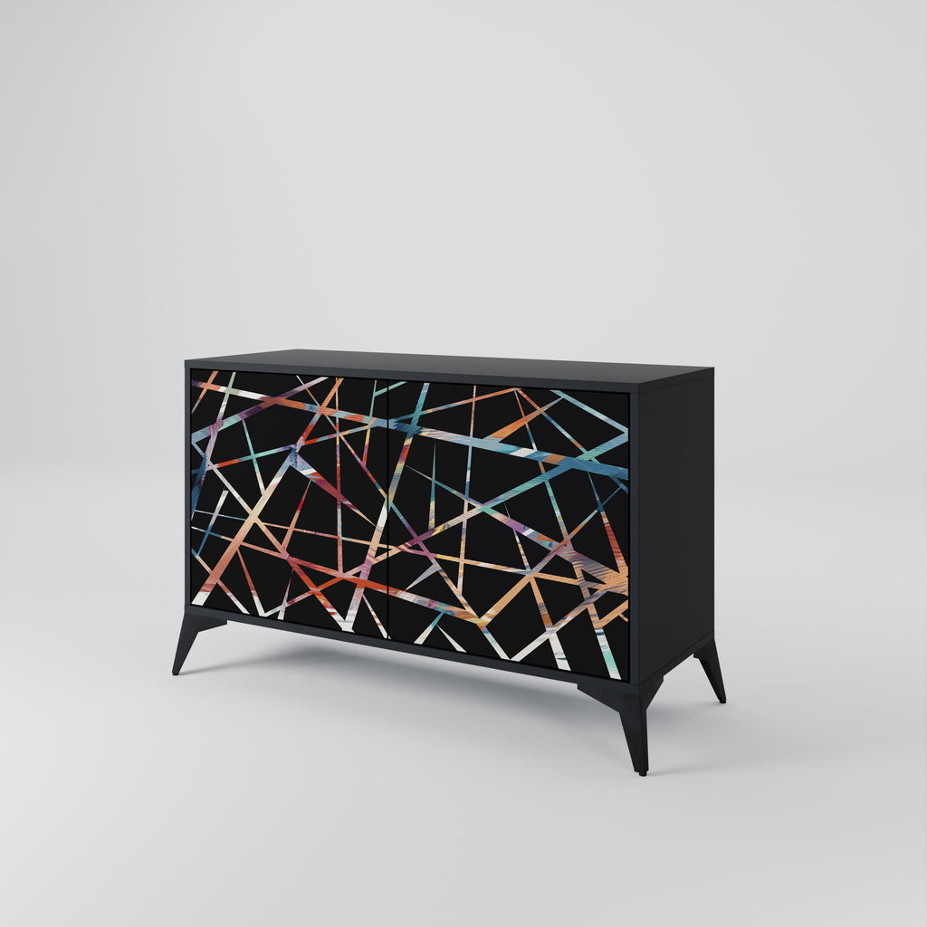 Buffet 2 portes POLYGON VERVE finition noire