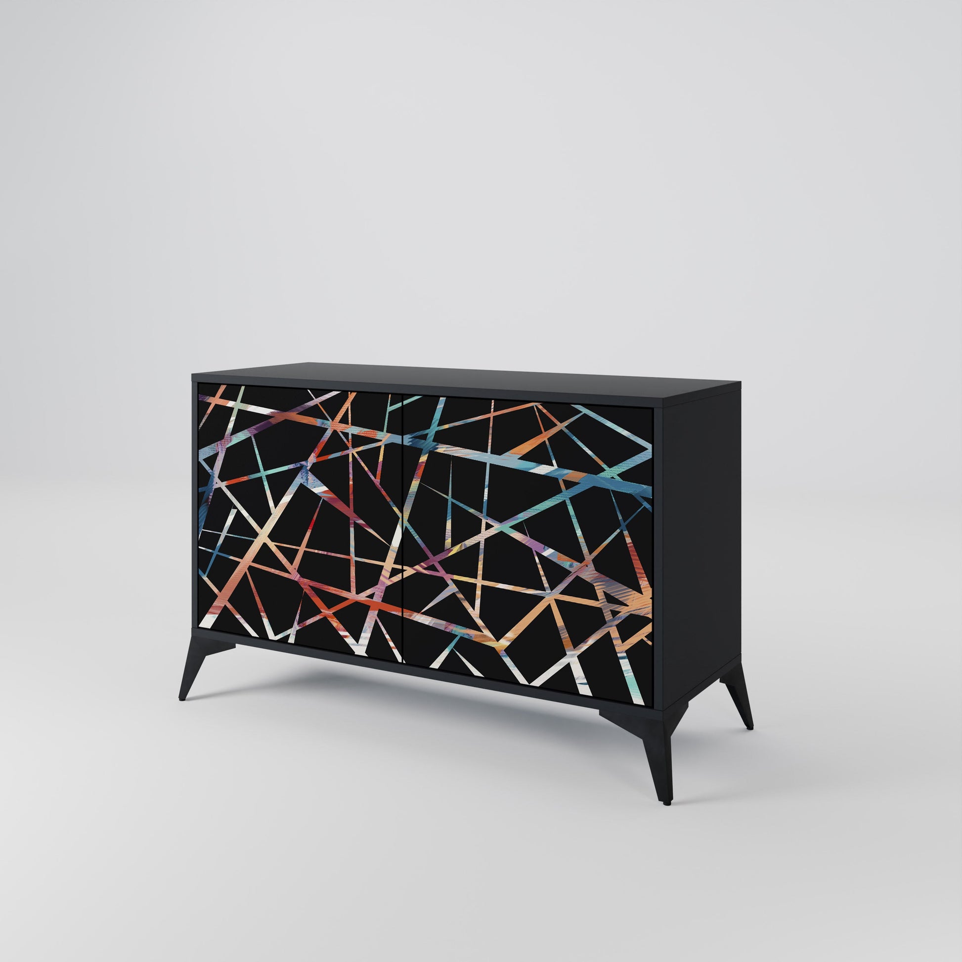 Buffet 2 portes POLYGON VERVE finition noire