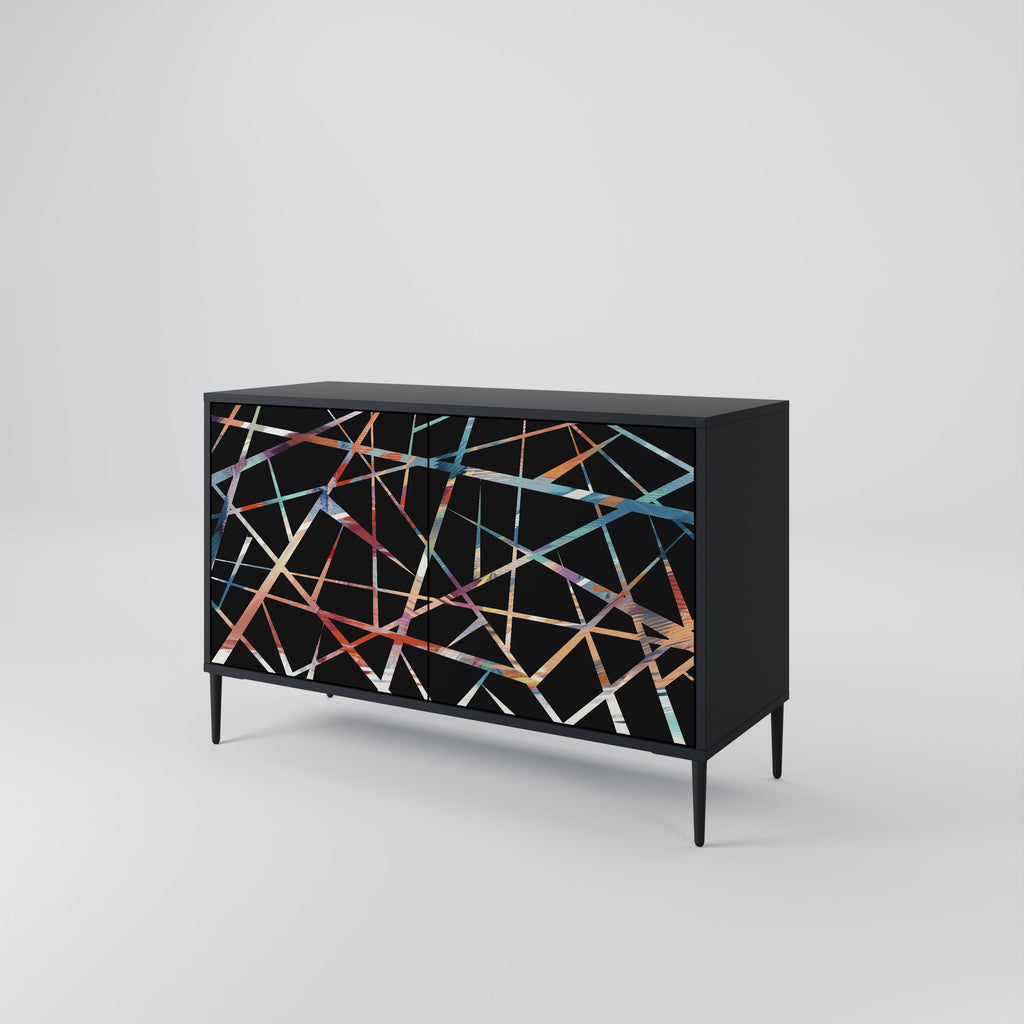 Buffet 2 portes POLYGON VERVE finition noire
