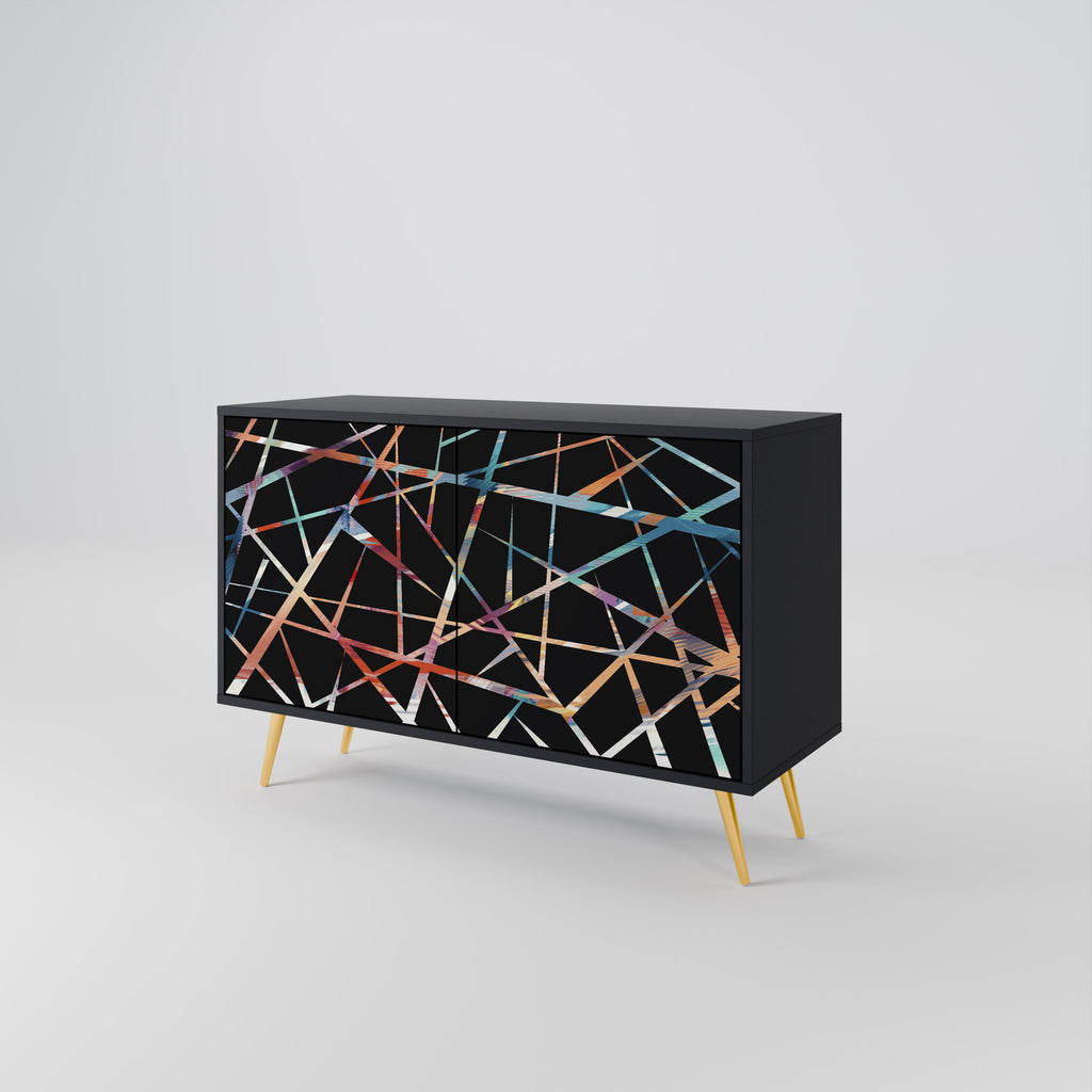 Buffet 2 portes POLYGON VERVE finition noire