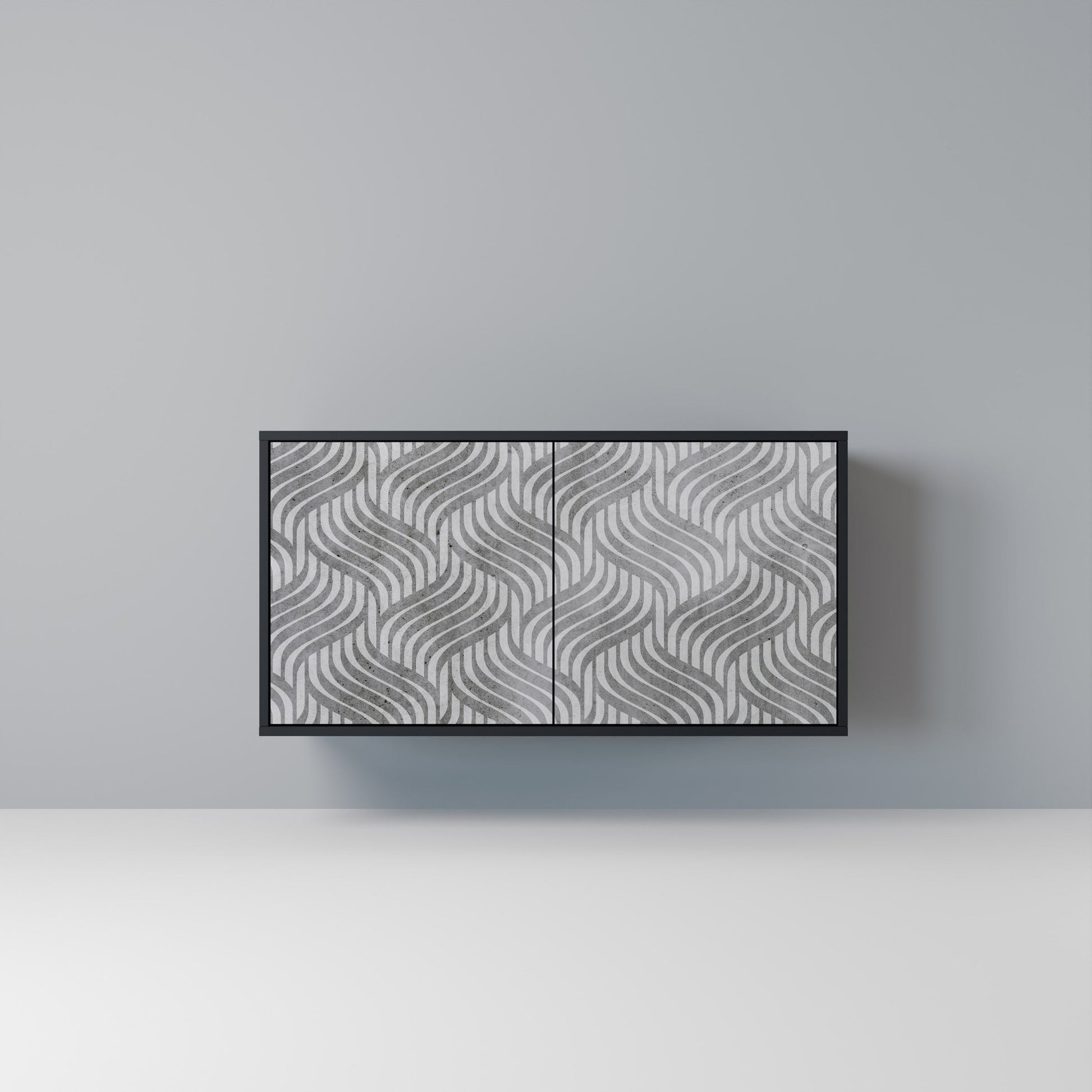 Buffet 2 portes CONCRETE MOVEMENT en finition noire