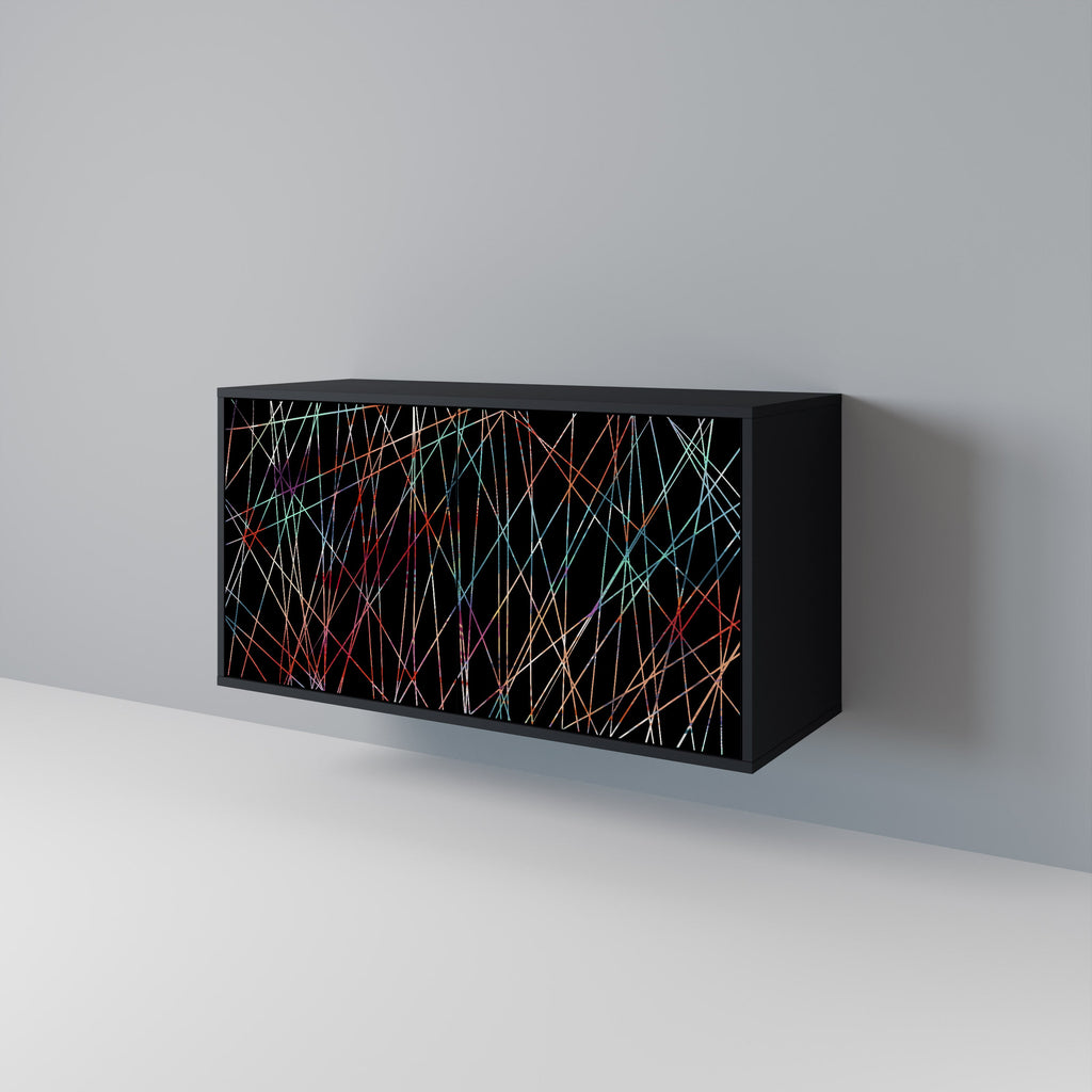 Buffet 2 portes LUMINOUS SNARE finition noire