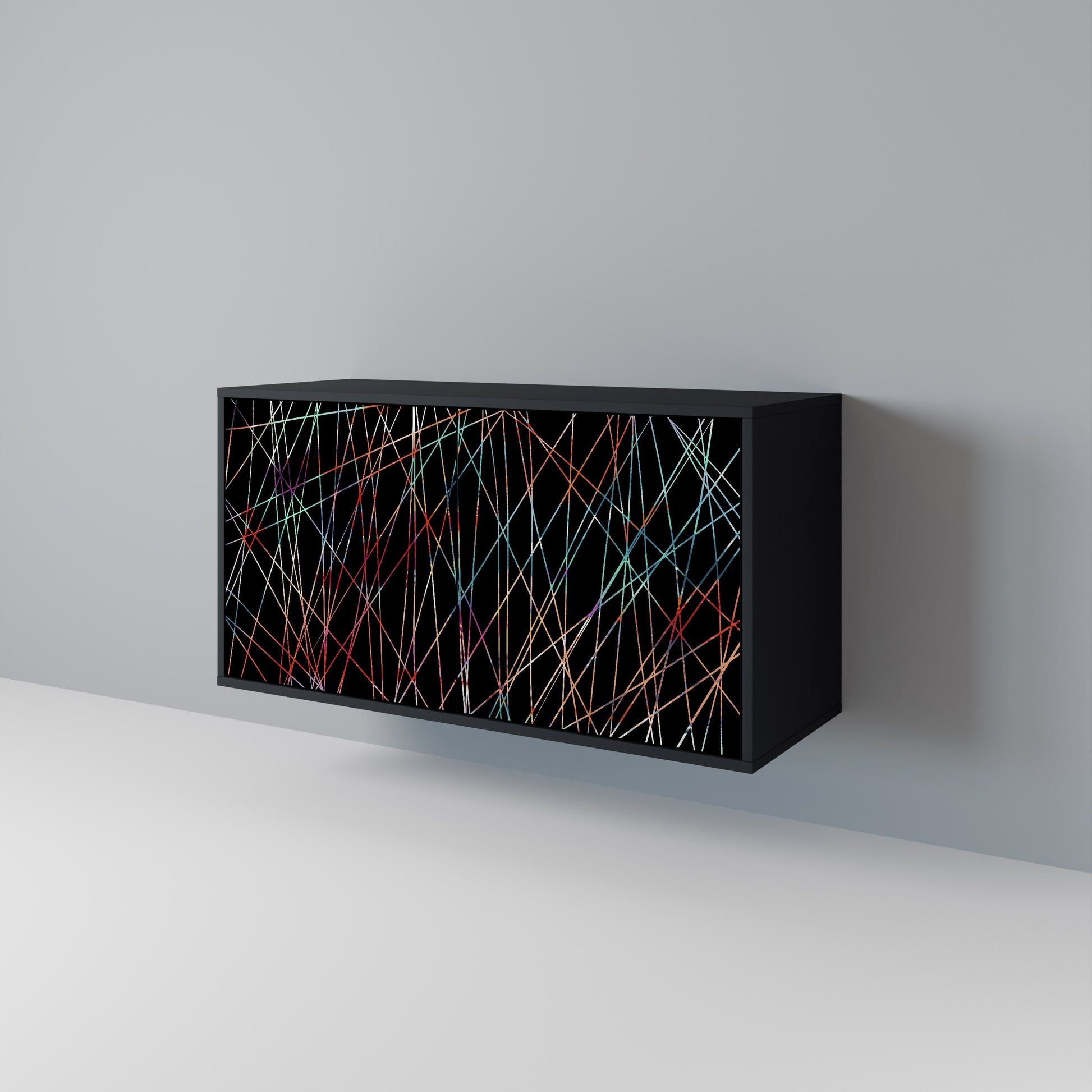 Buffet 2 portes LUMINOUS SNARE finition noire