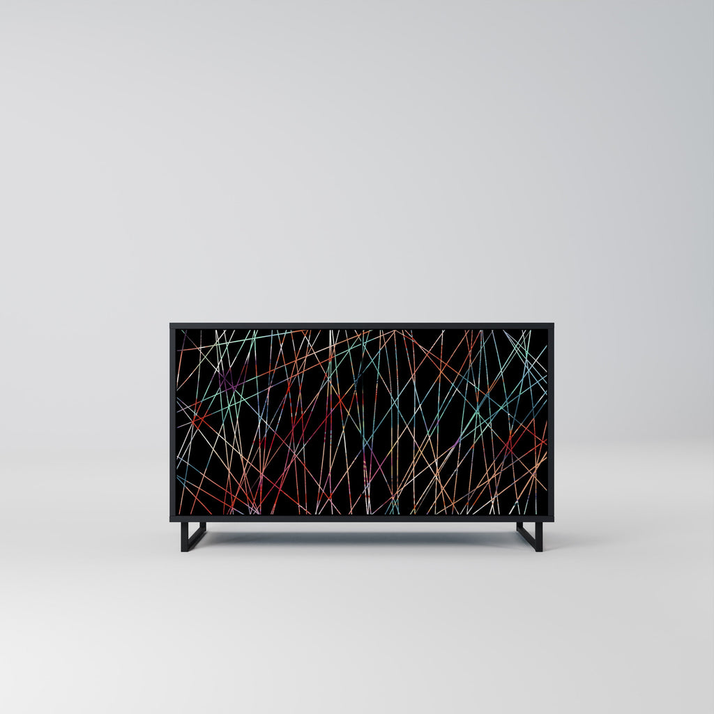 Buffet 2 portes LUMINOUS SNARE finition noire