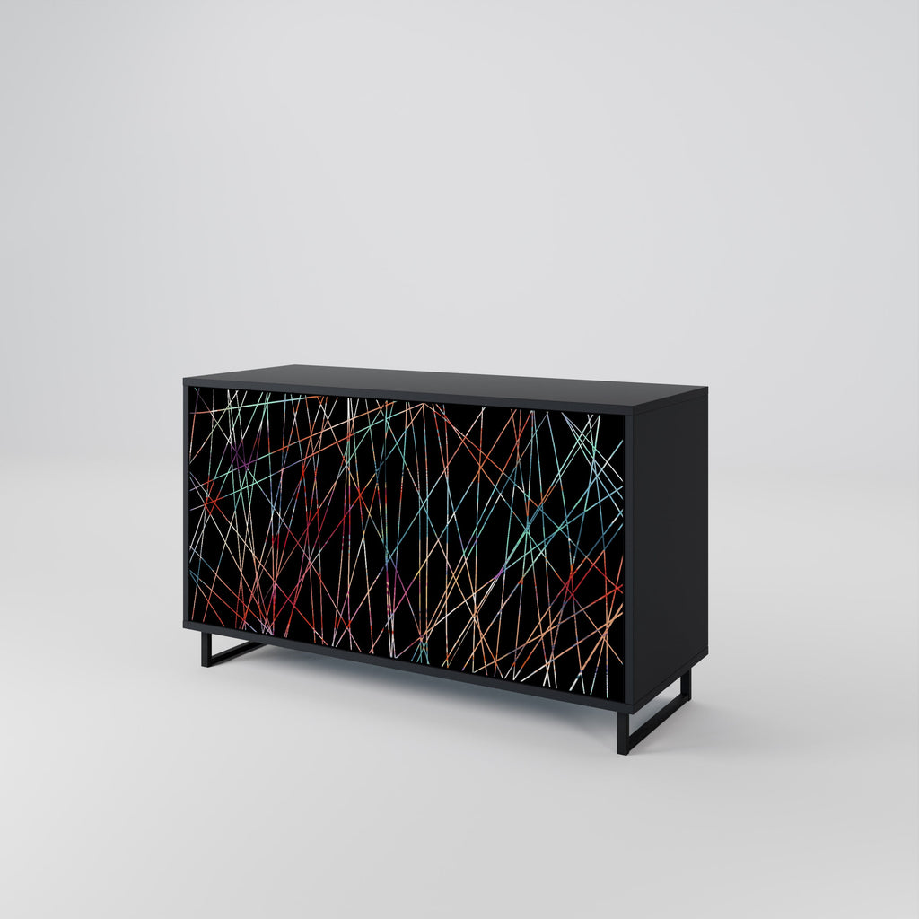 Buffet 2 portes LUMINOUS SNARE finition noire