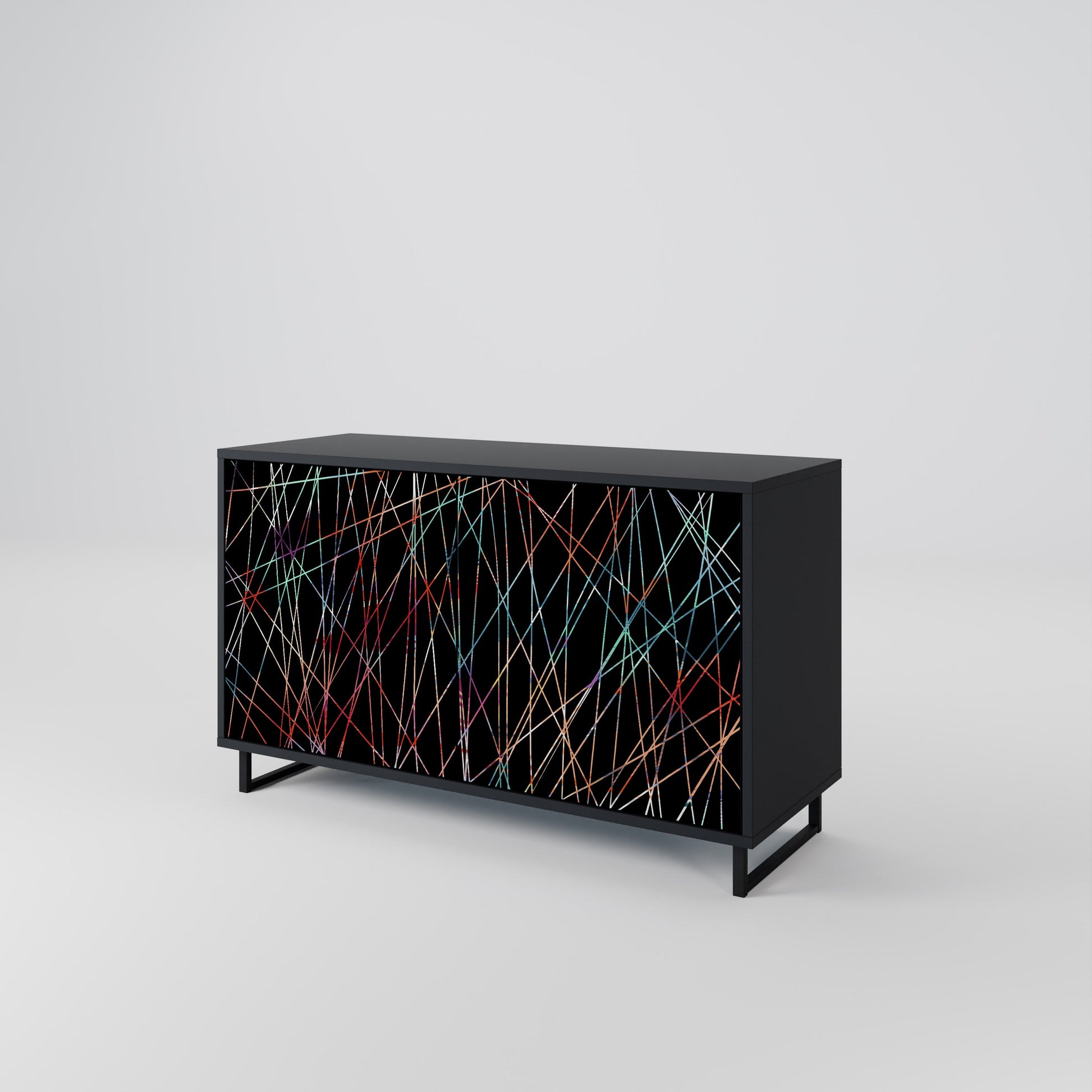 Buffet 2 portes LUMINOUS SNARE finition noire