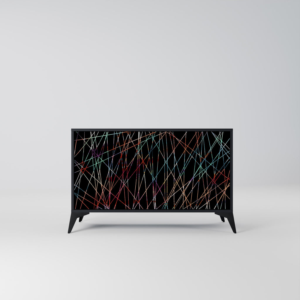 Buffet 2 portes LUMINOUS SNARE finition noire