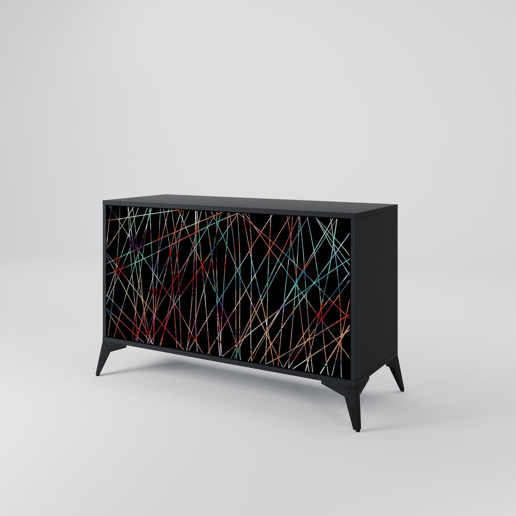 Buffet 2 portes LUMINOUS SNARE finition noire