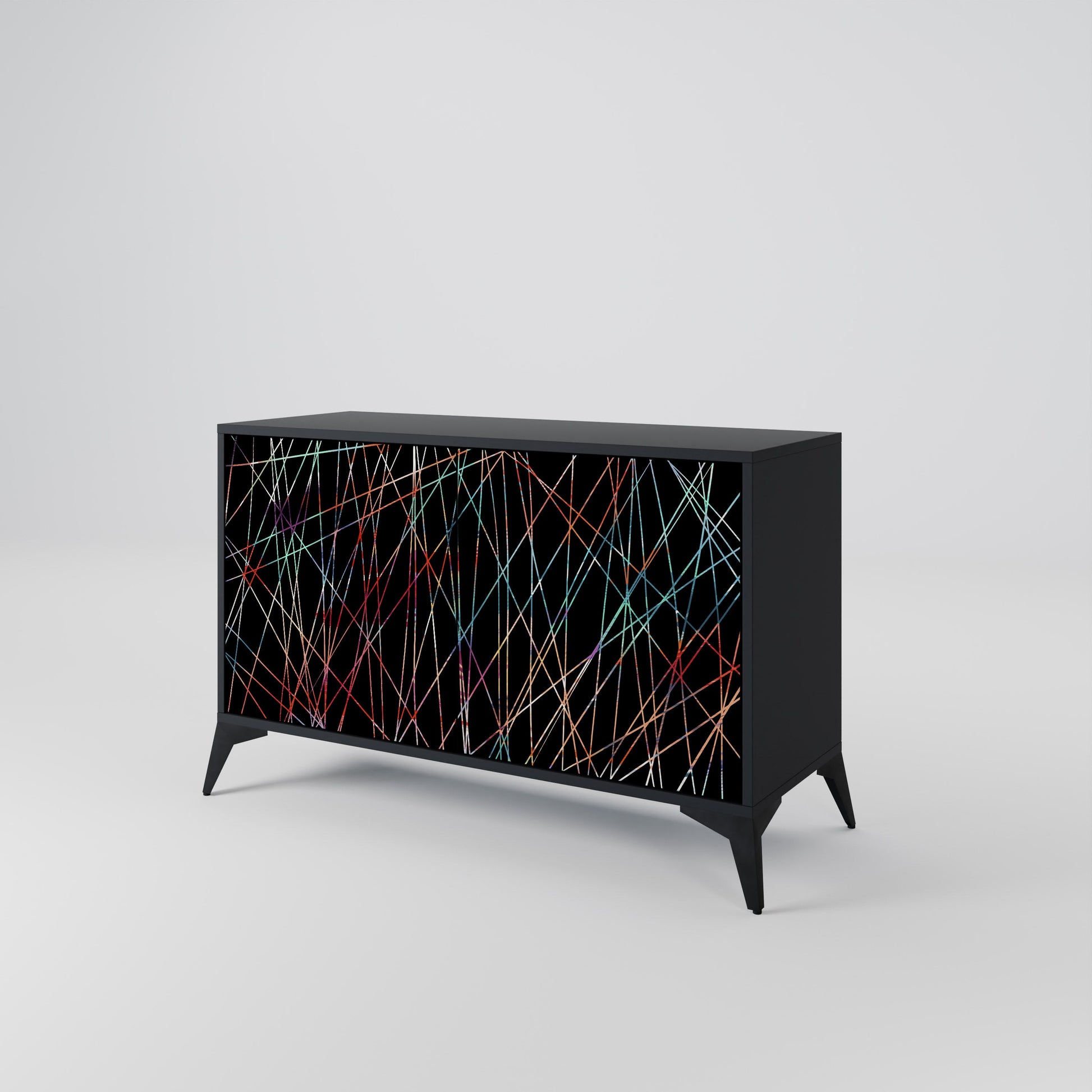 Buffet 2 portes LUMINOUS SNARE finition noire