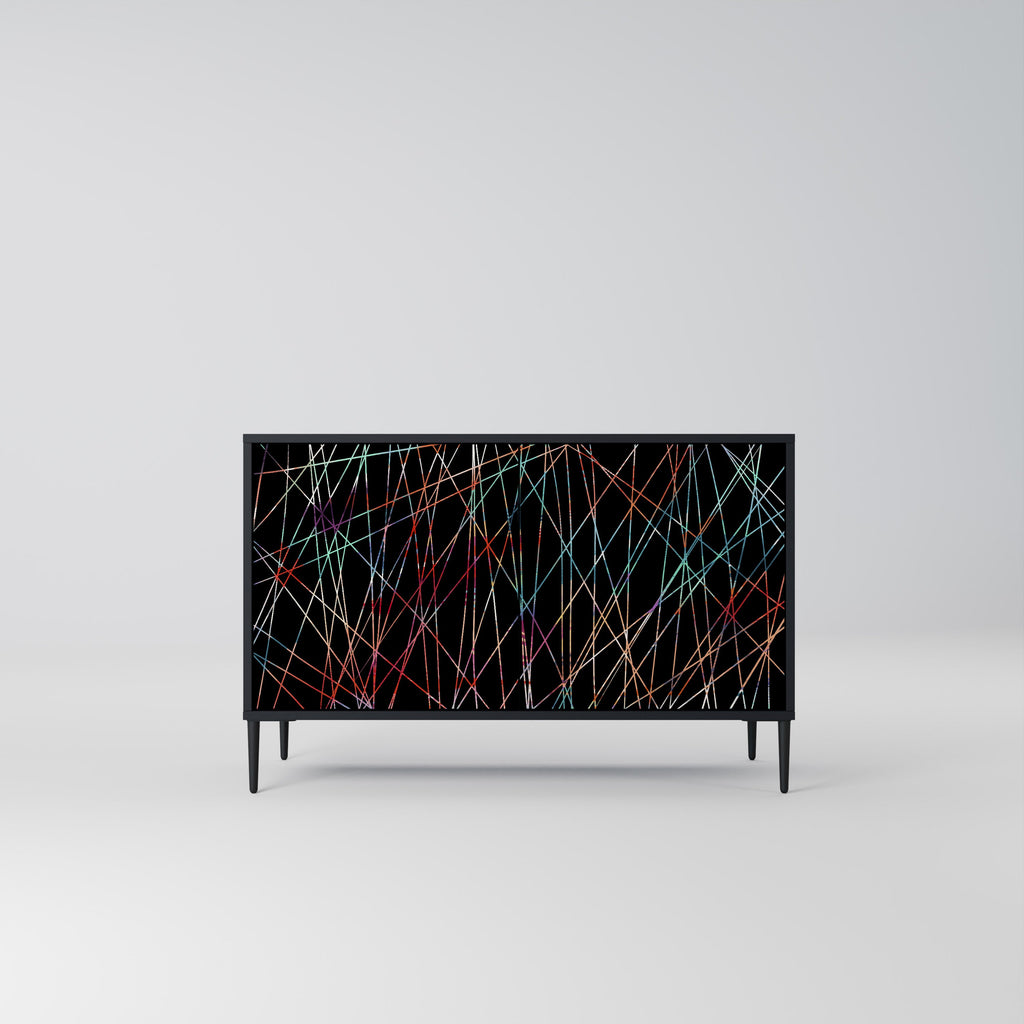Buffet 2 portes LUMINOUS SNARE finition noire