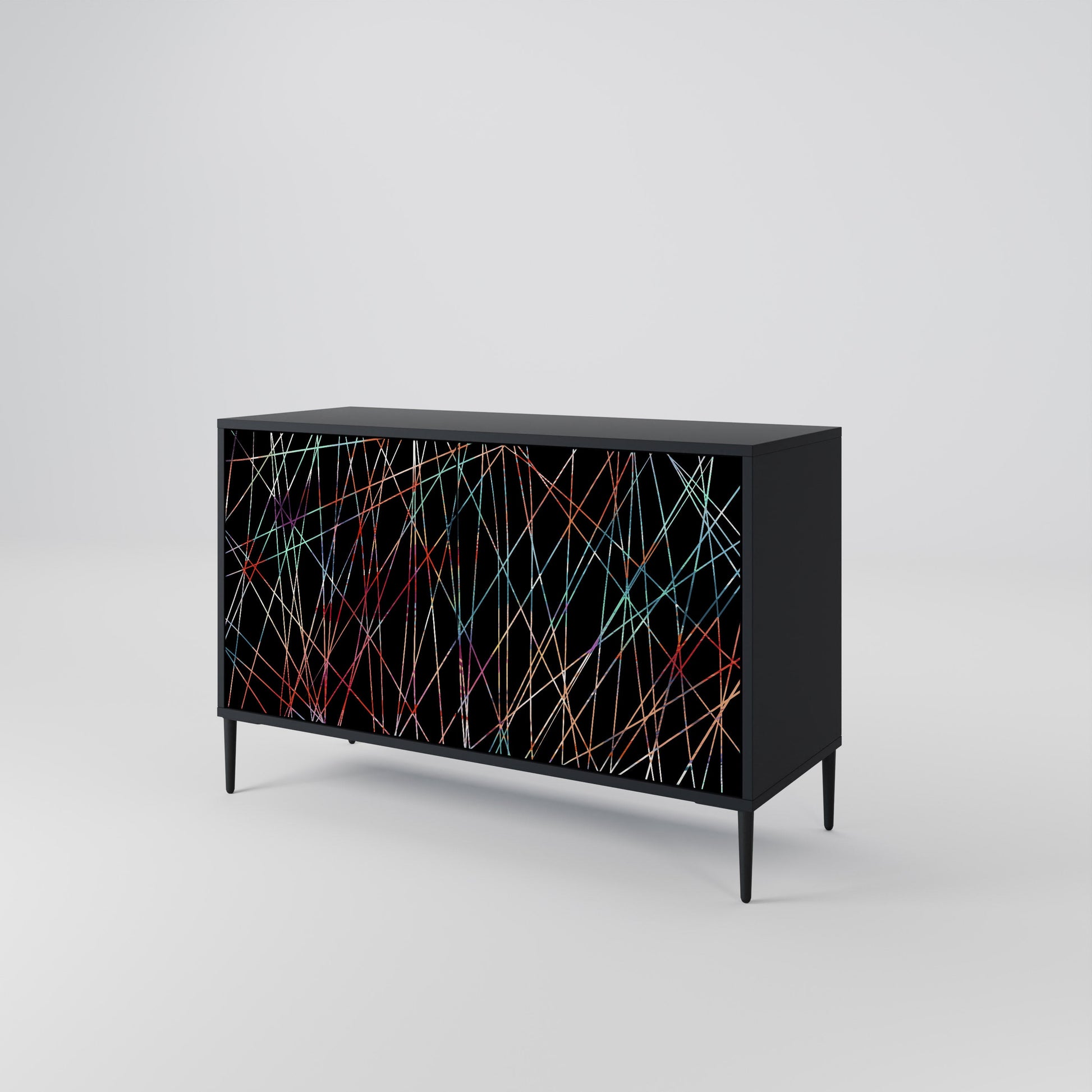Buffet 2 portes LUMINOUS SNARE finition noire