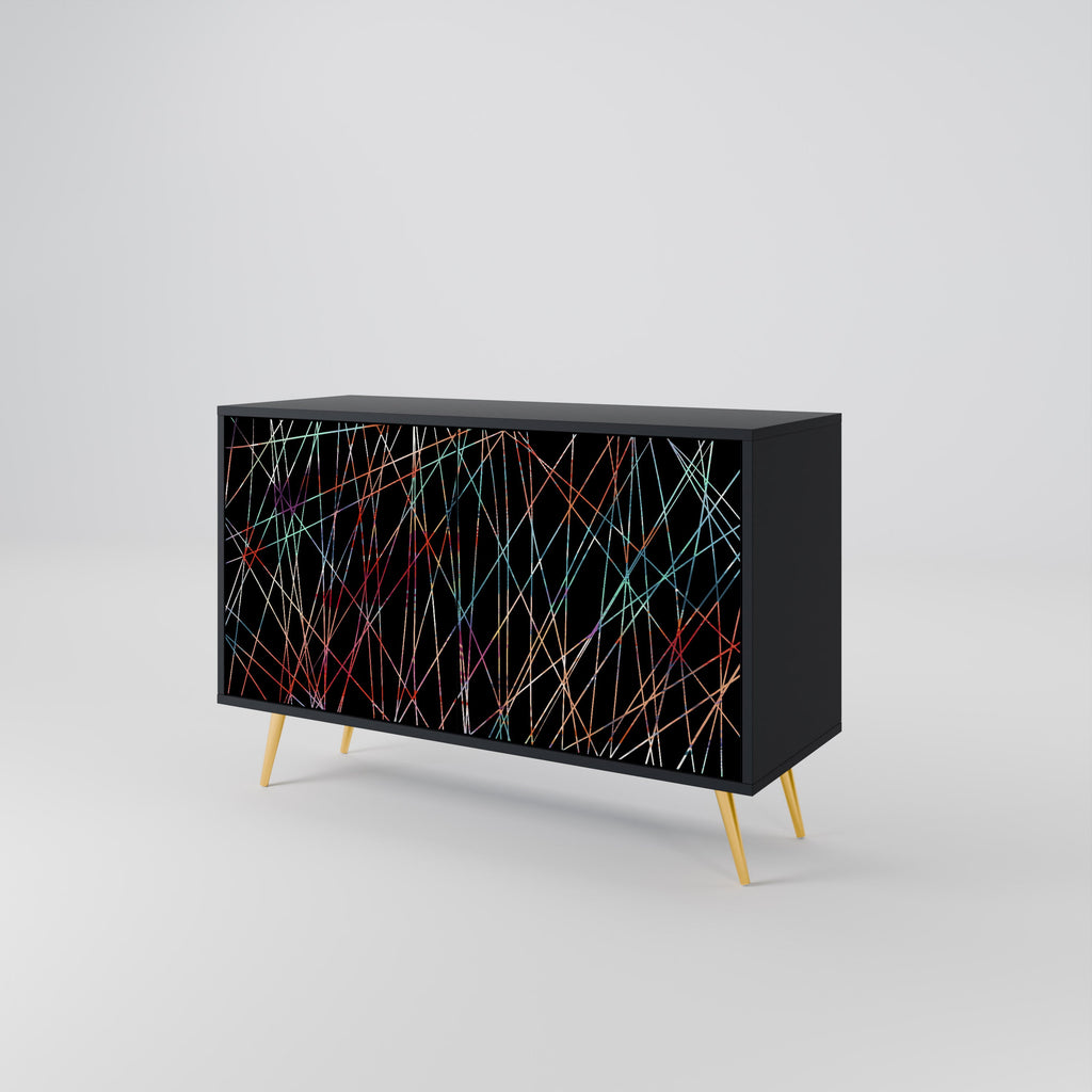 Buffet 2 portes LUMINOUS SNARE finition noire