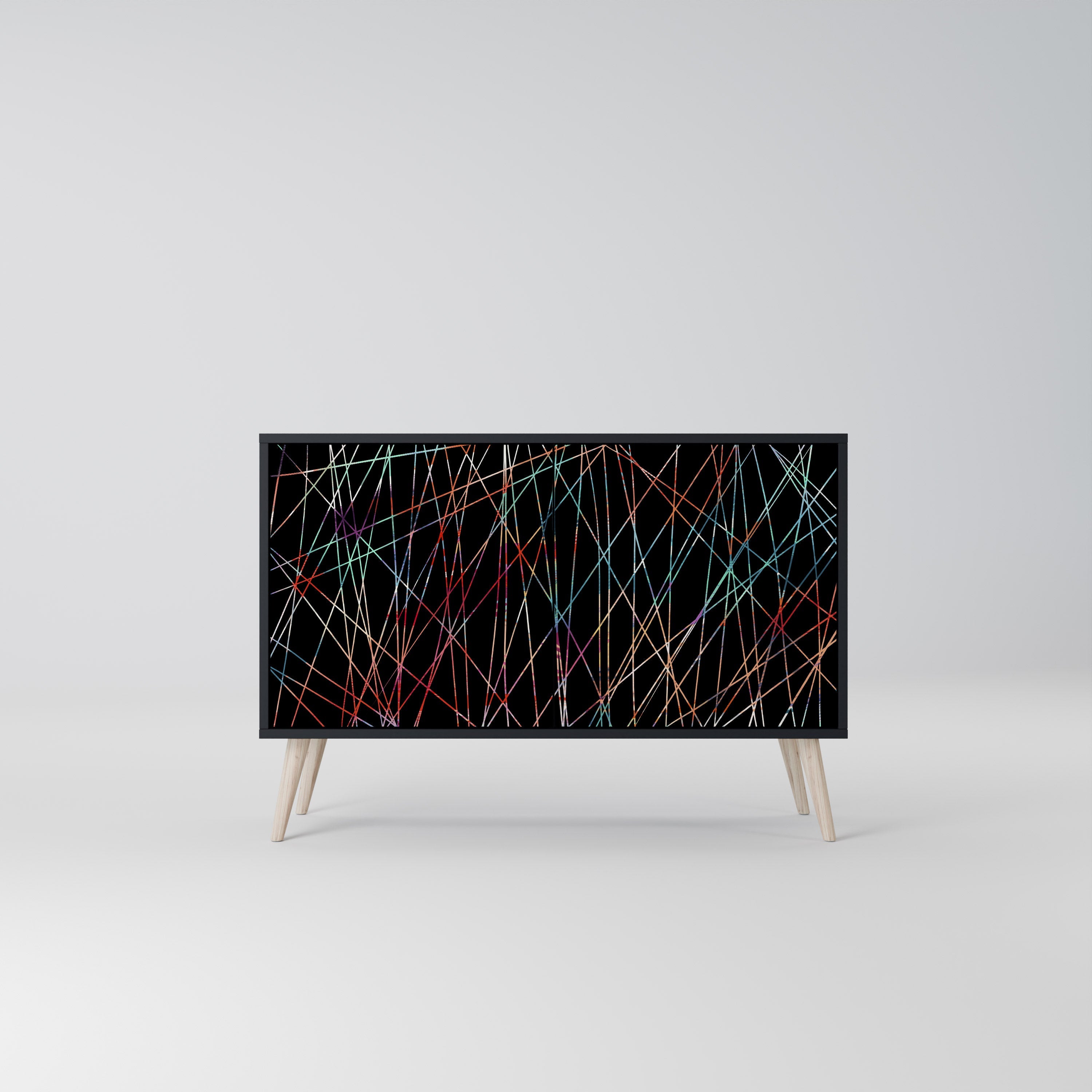 LUMINOUS SNARE 2-Door Sideboard in Black Finish