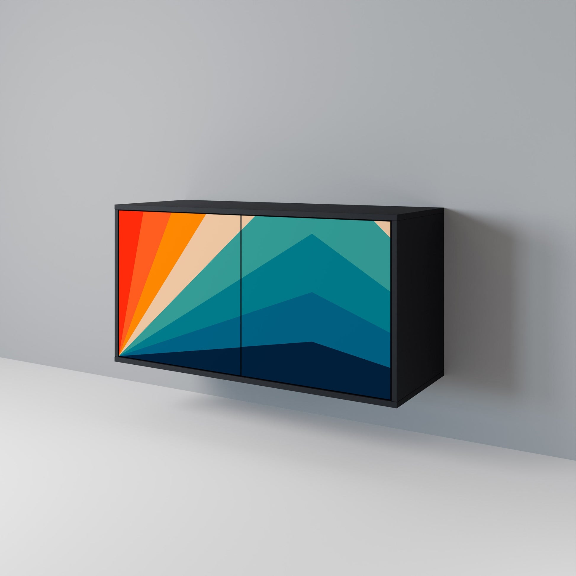 Buffet 2 portes PRISM CONCUSSION finition noire