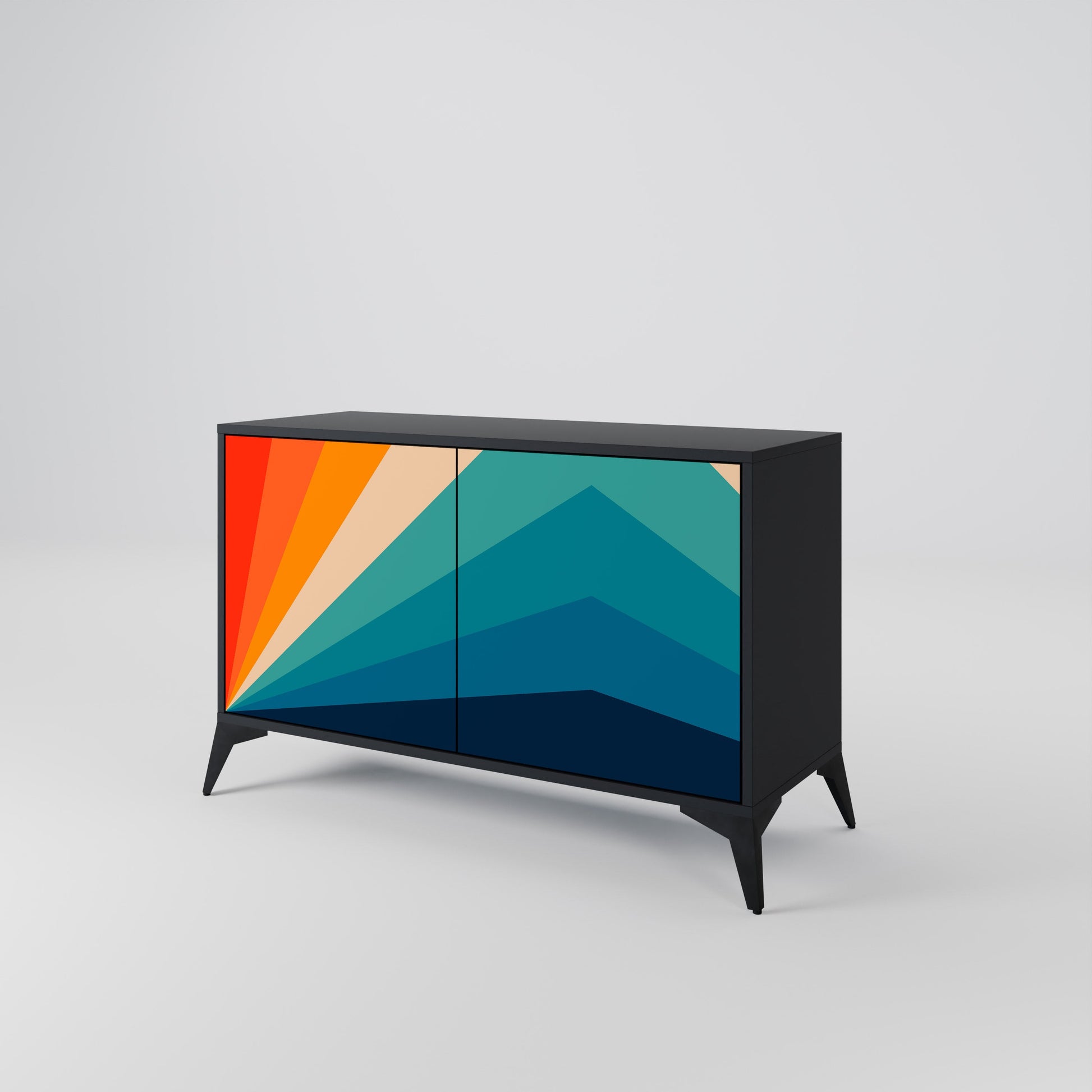 Buffet 2 portes PRISM CONCUSSION finition noire