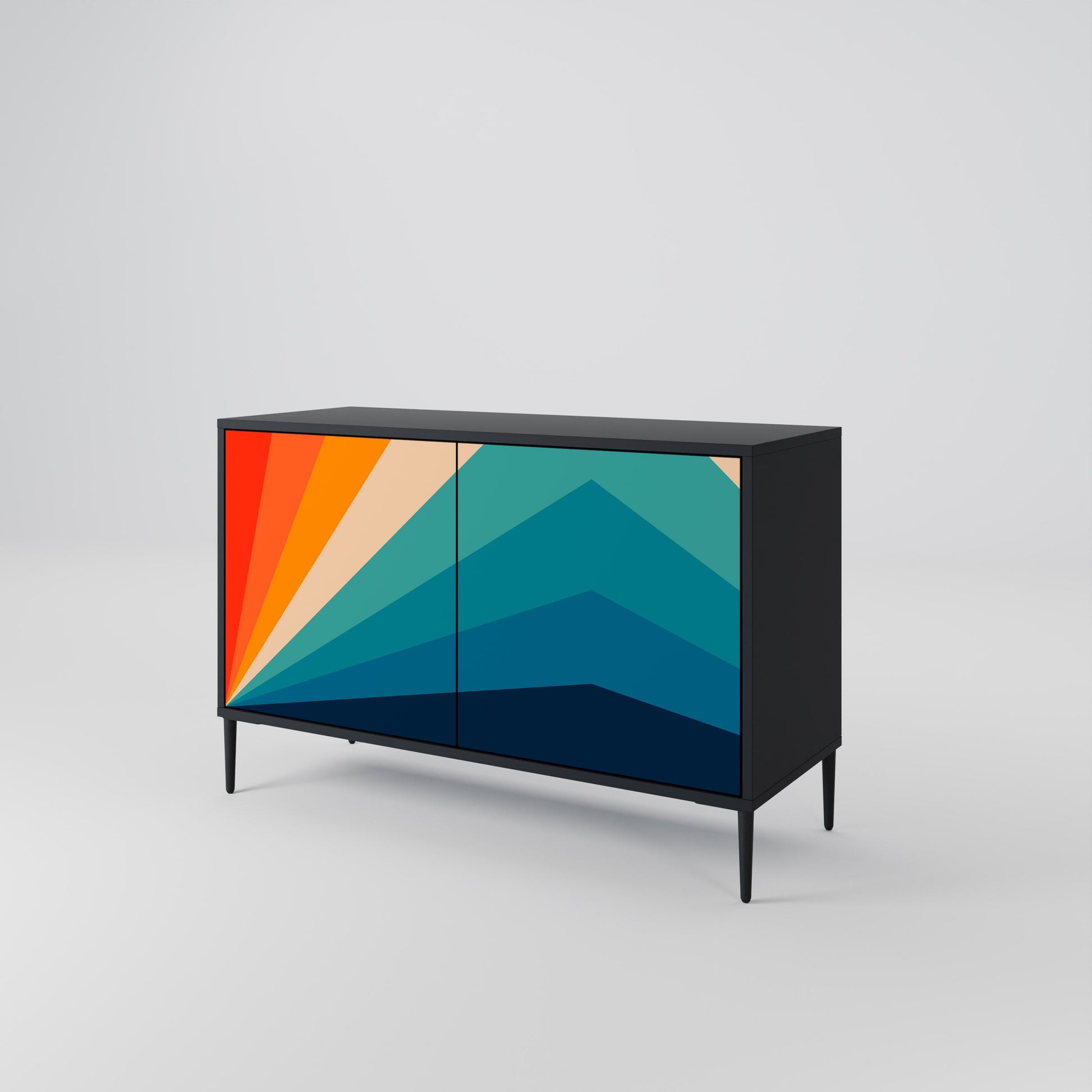 Buffet 2 portes PRISM CONCUSSION finition noire