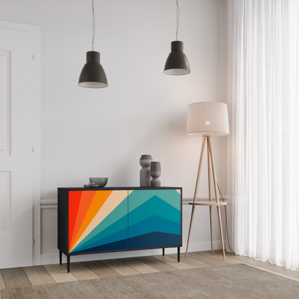 Buffet 2 portes PRISM CONCUSSION finition noire