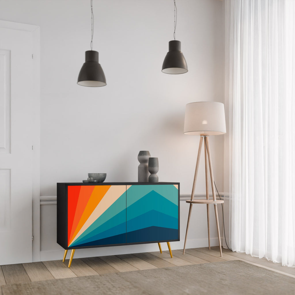 Buffet 2 portes PRISM CONCUSSION finition noire