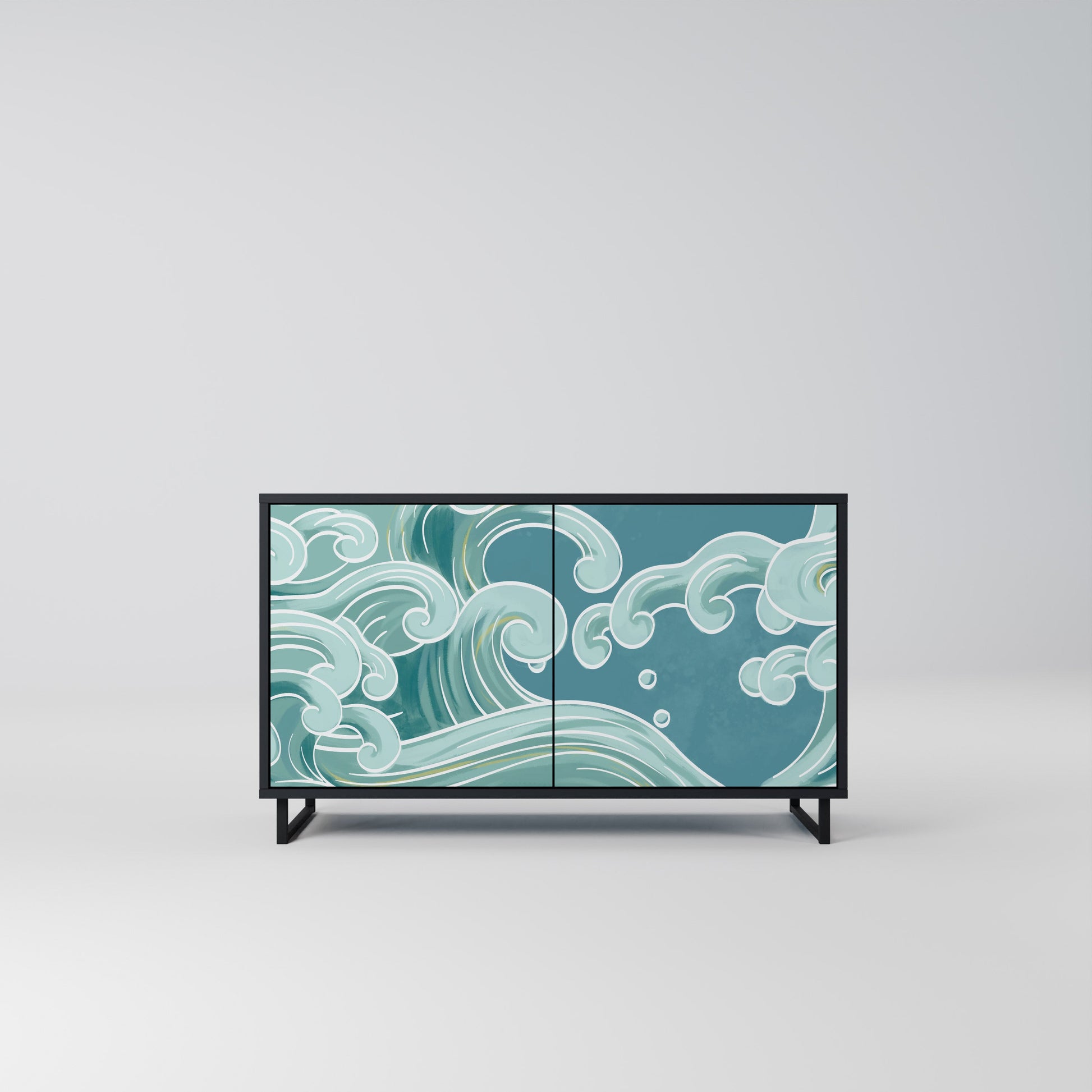 Buffet 2 portes ASIAN SWAY finition noire