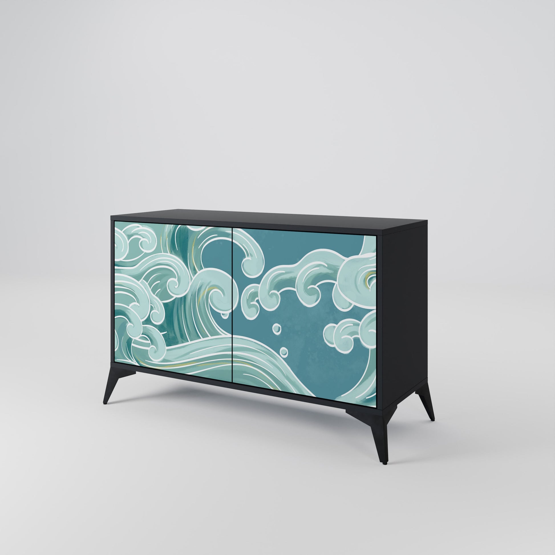 Buffet 2 portes ASIAN SWAY finition noire