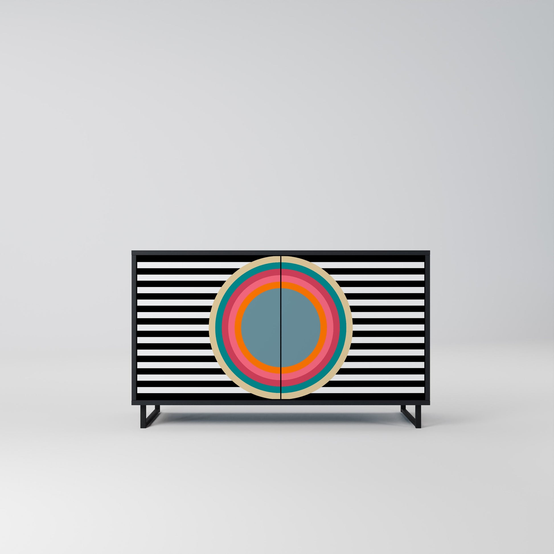 Buffet 2 portes SPECTRA SHOWCASE en finition noire