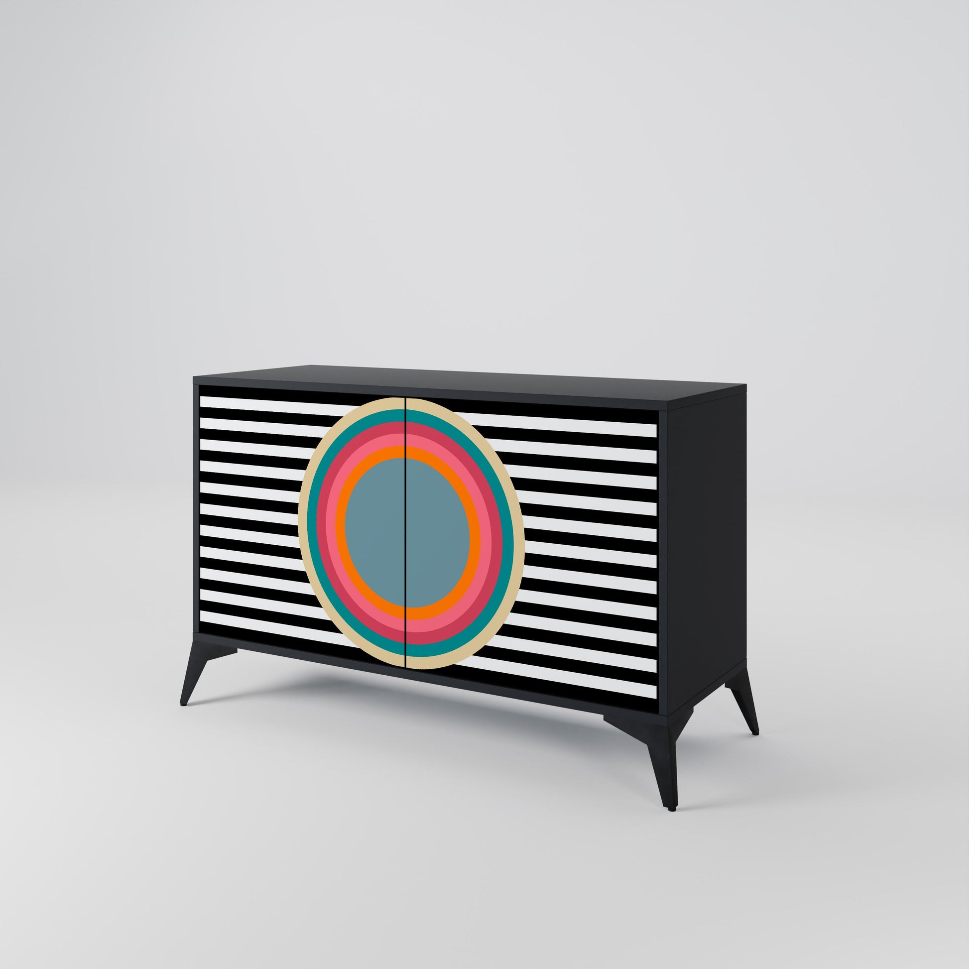 Buffet 2 portes SPECTRA SHOWCASE en finition noire