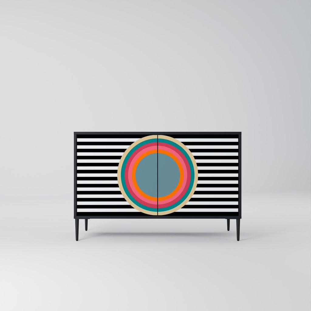 Buffet 2 portes SPECTRA SHOWCASE en finition noire