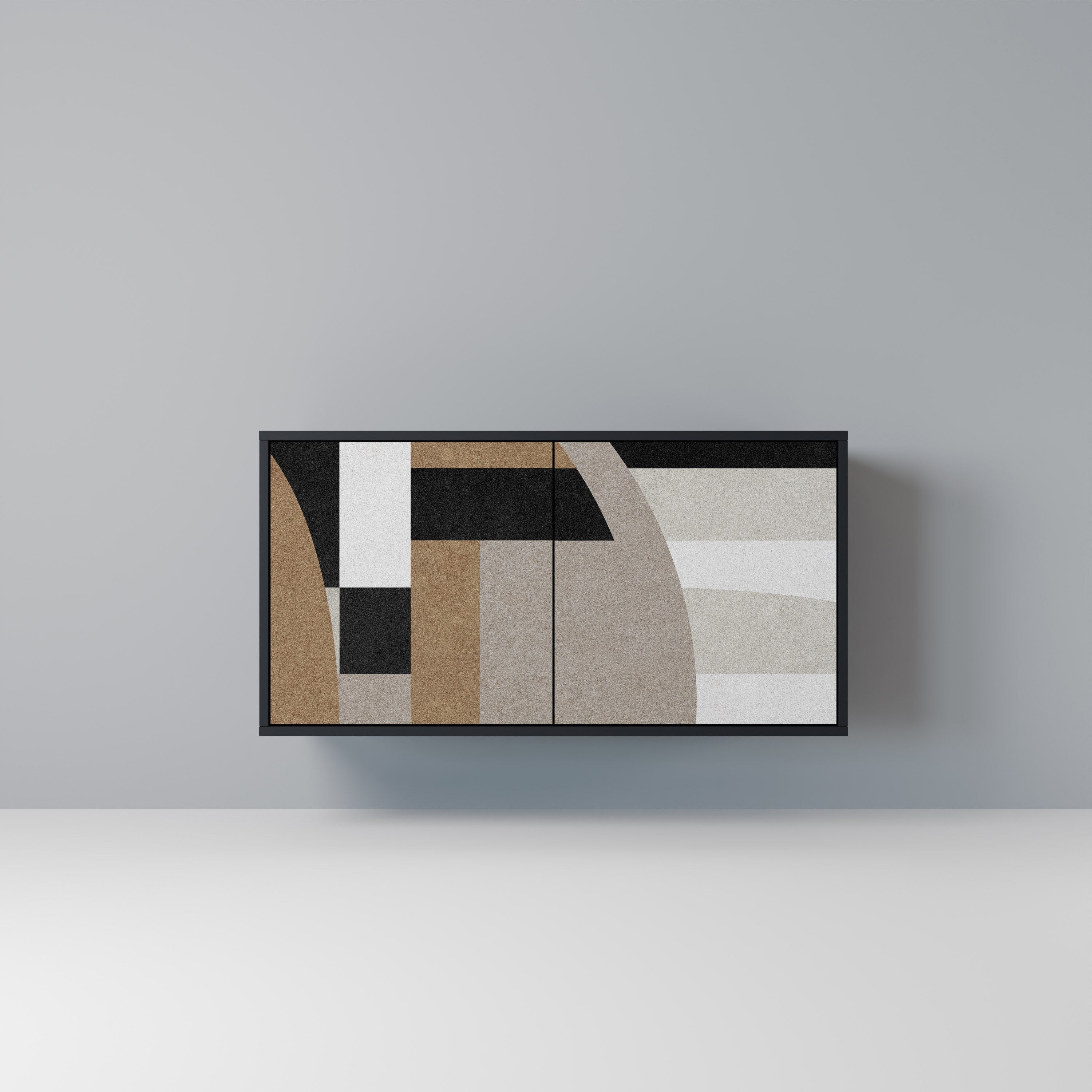 DELICATE MEMENTO 2-Door Sideboard in Black Finish