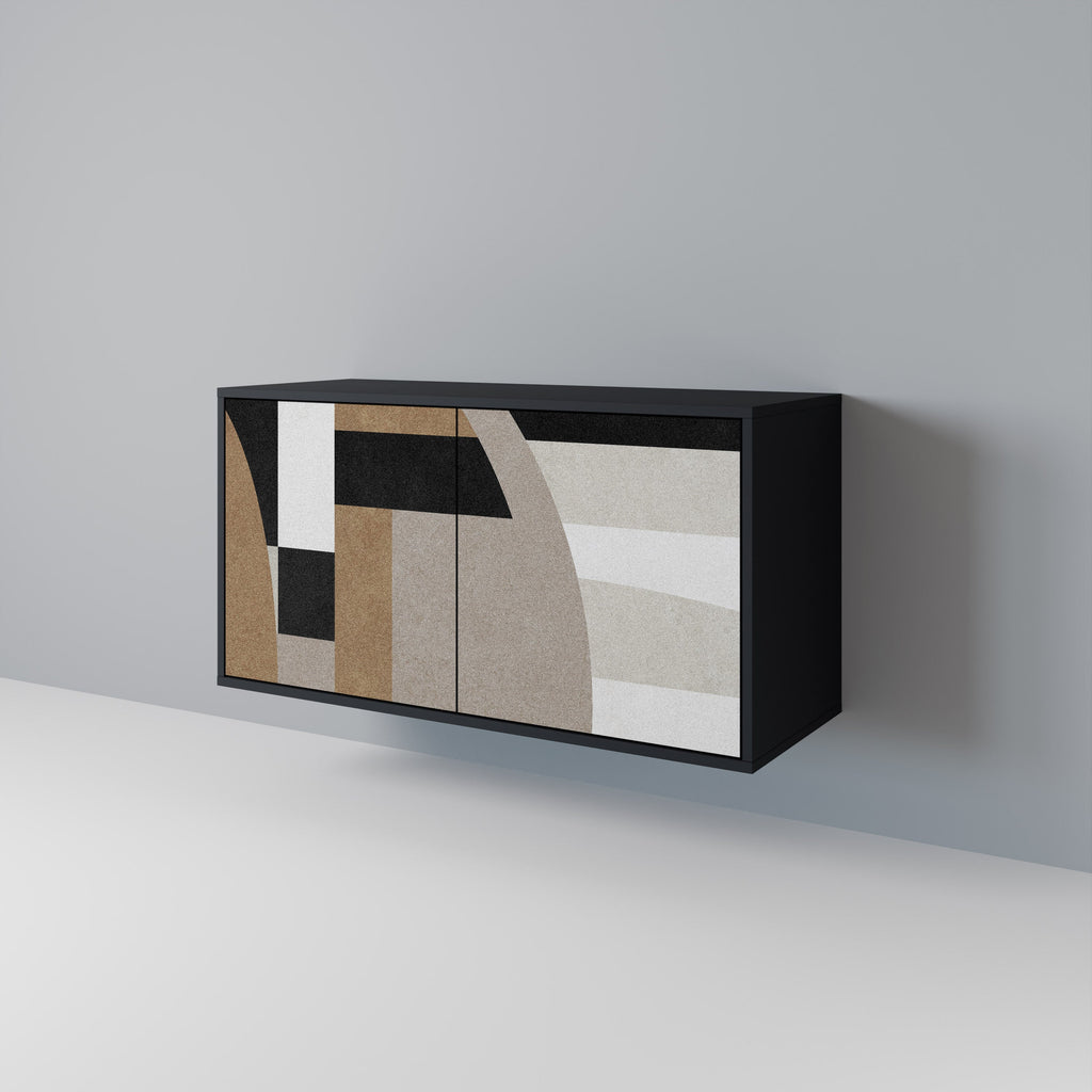 Buffet 2 portes DELICATE MEMENTO finition noire