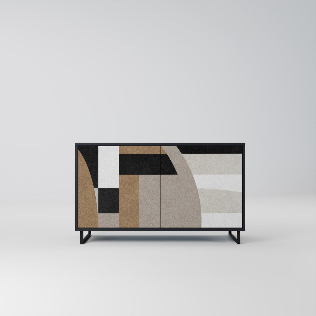 Buffet 2 portes DELICATE MEMENTO finition noire