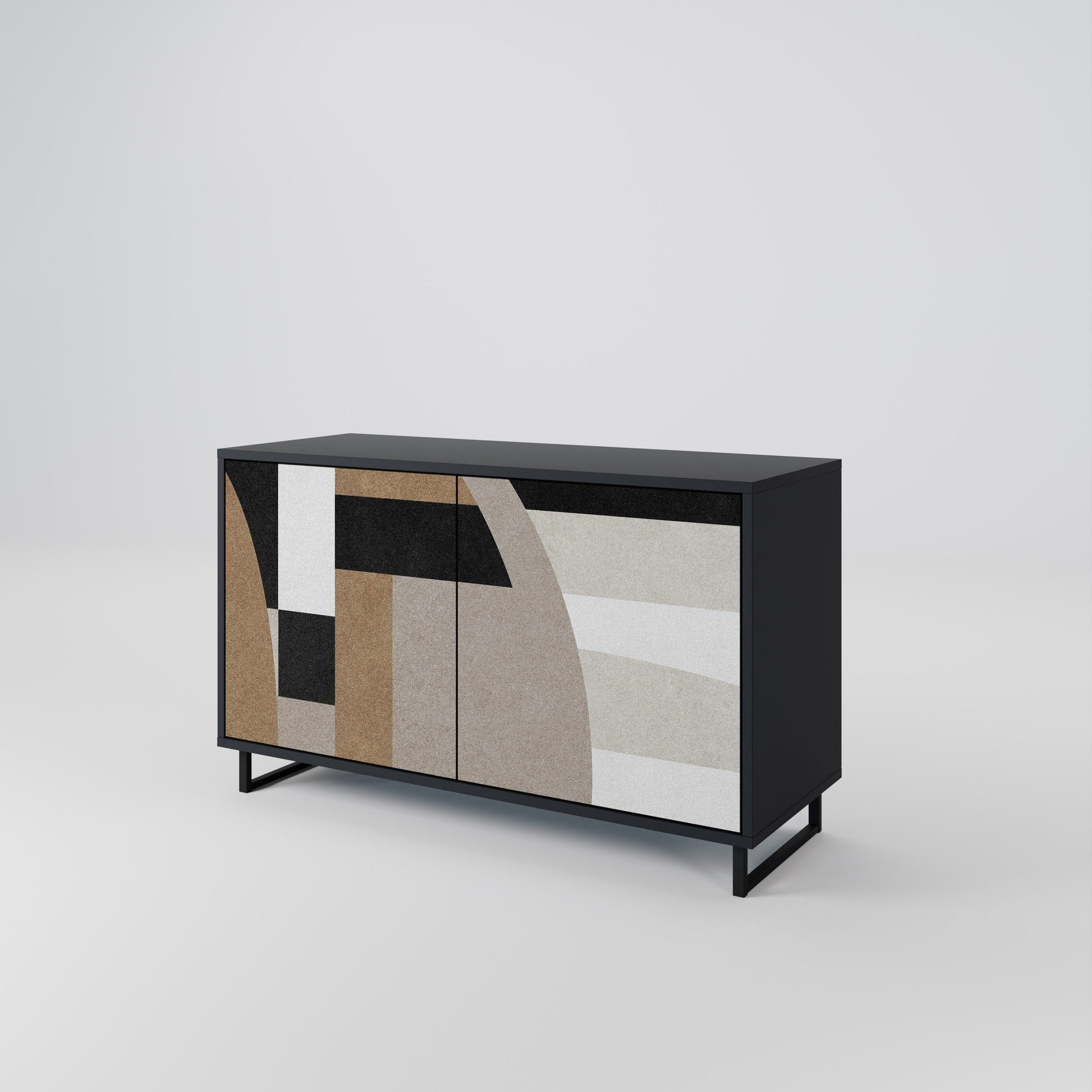 Buffet 2 portes DELICATE MEMENTO finition noire