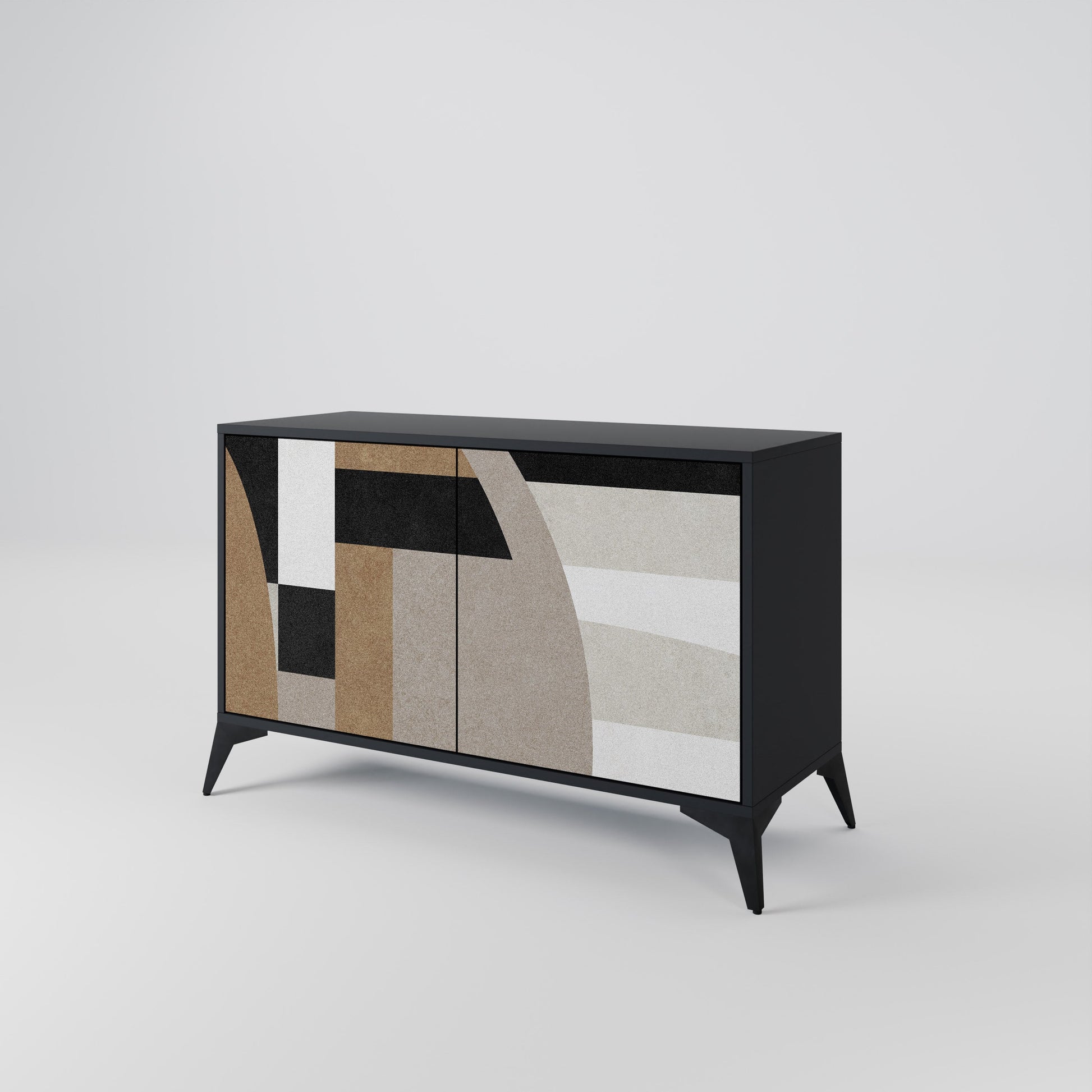 Buffet 2 portes DELICATE MEMENTO finition noire