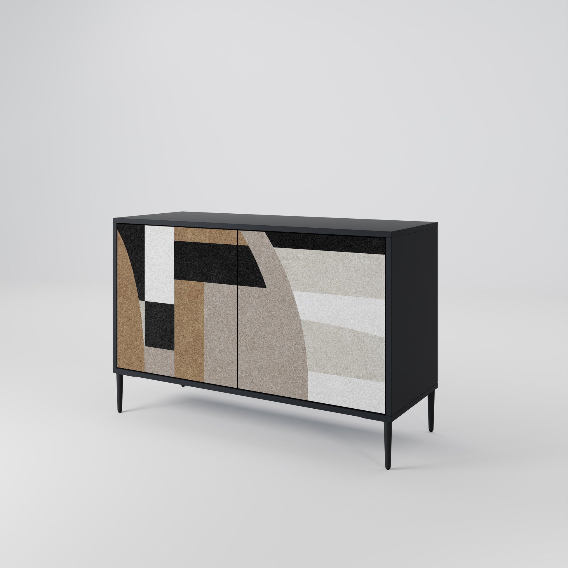 Buffet 2 portes DELICATE MEMENTO finition noire