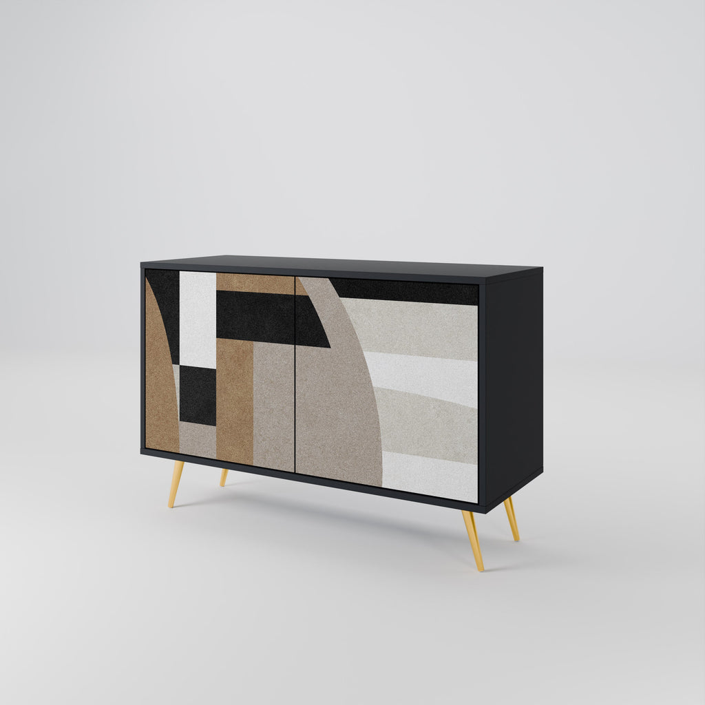 Buffet 2 portes DELICATE MEMENTO finition noire