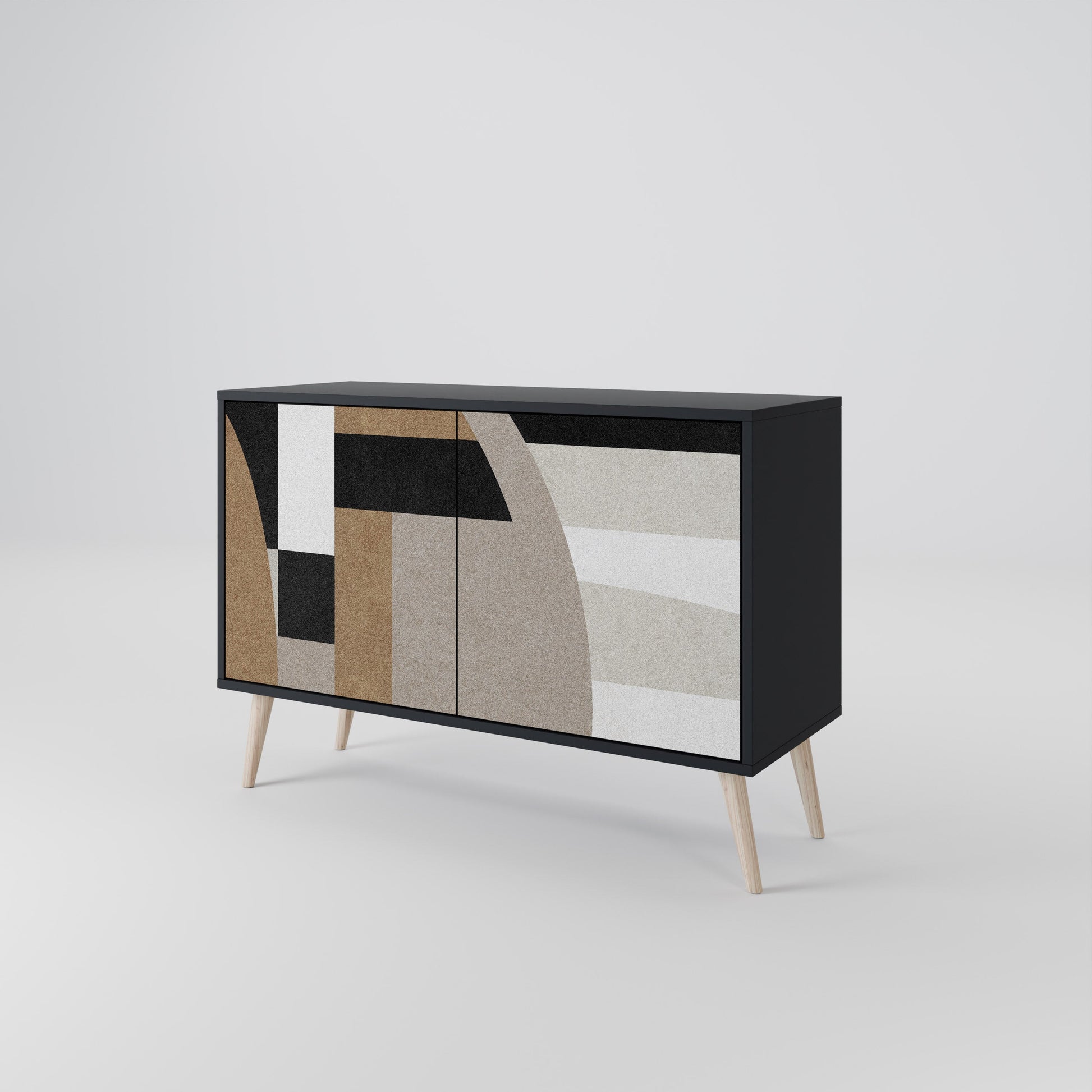 Buffet 2 portes DELICATE MEMENTO finition noire