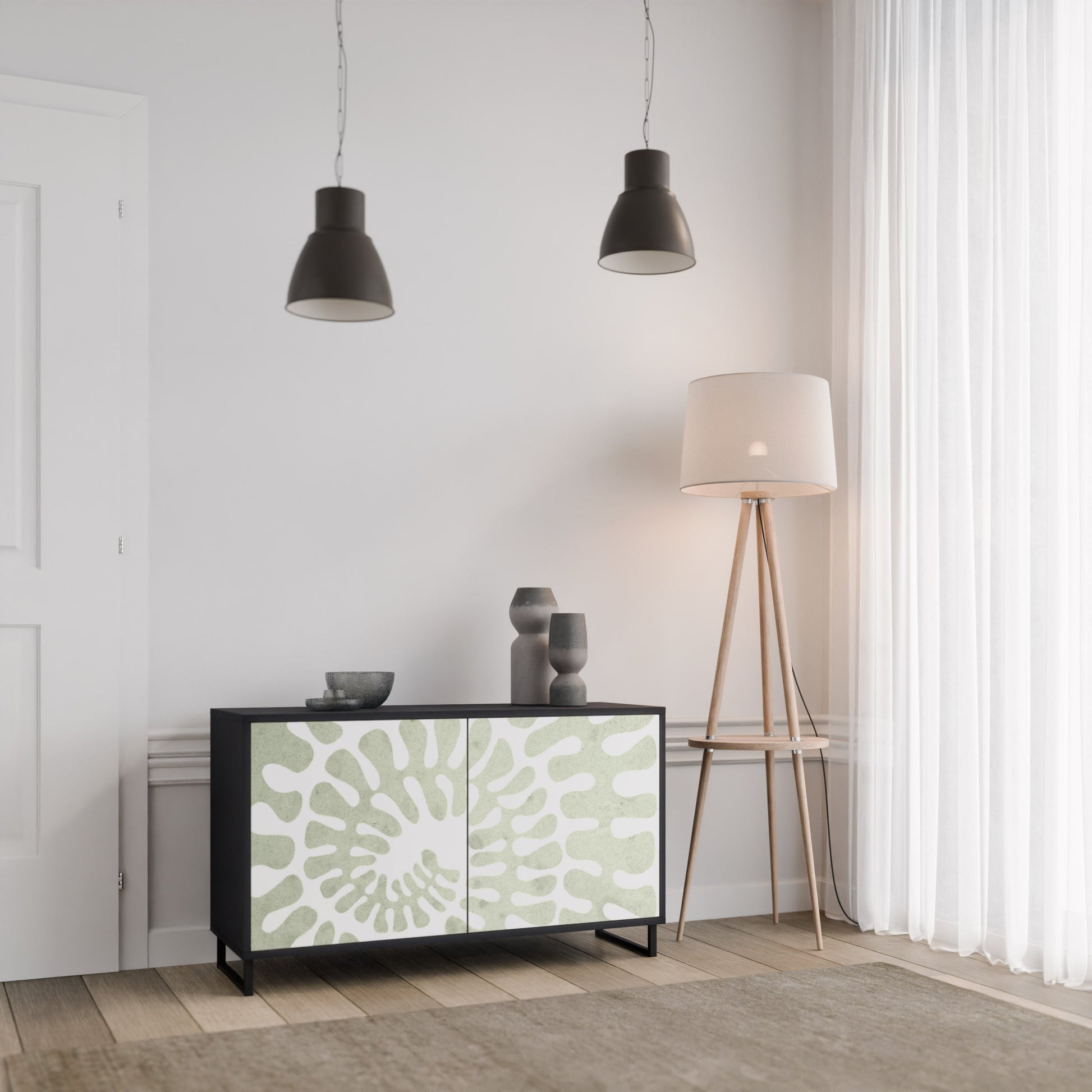 Buffet 2 portes HELIX DANCE finition noire