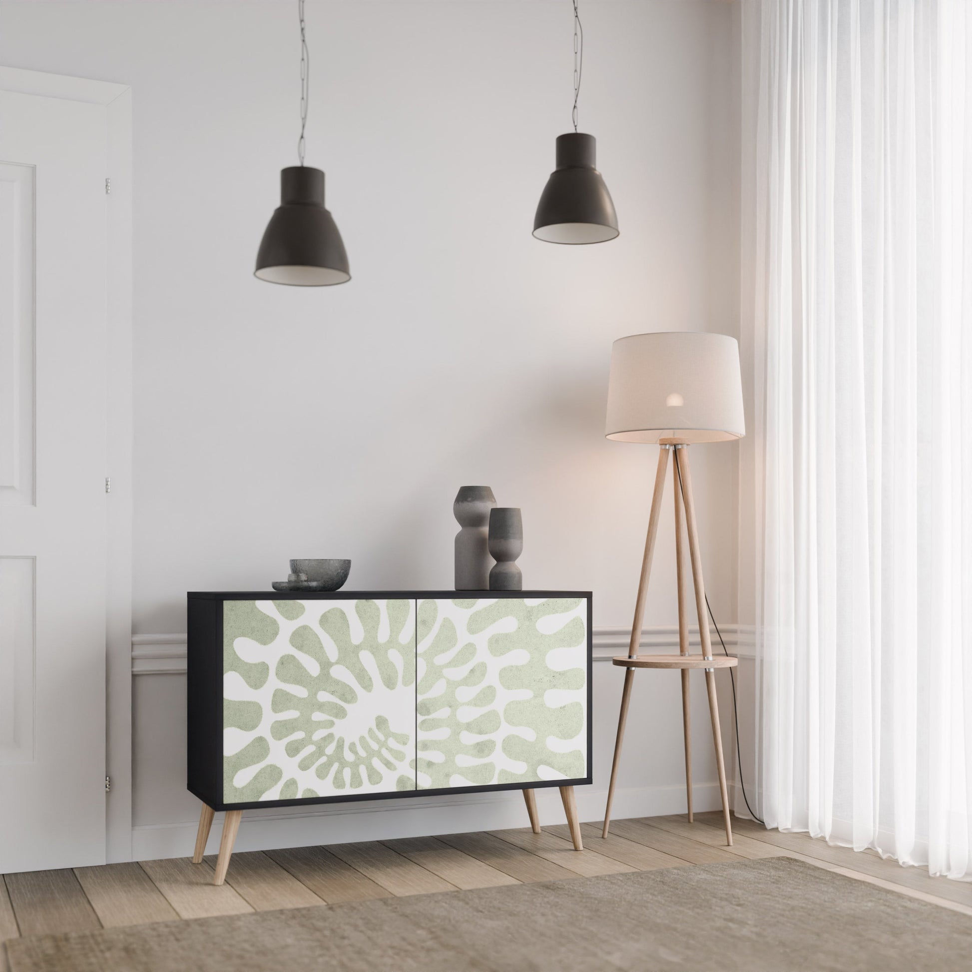 Buffet 2 portes HELIX DANCE finition noire