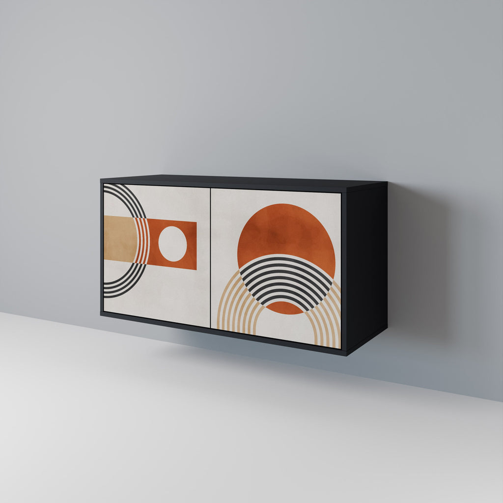 Buffet 2 portes SPACE AROUND en finition noire