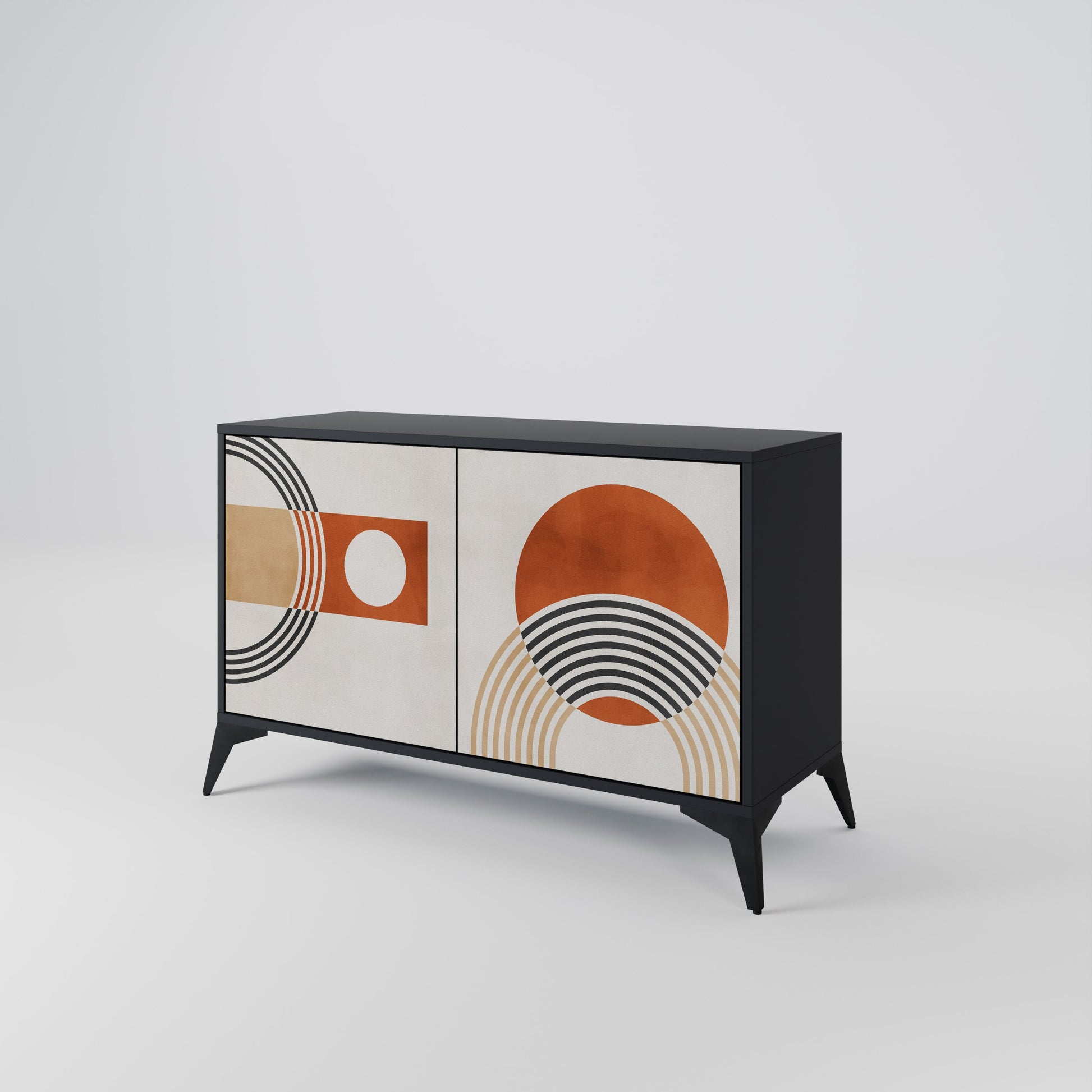 Buffet 2 portes SPACE AROUND en finition noire