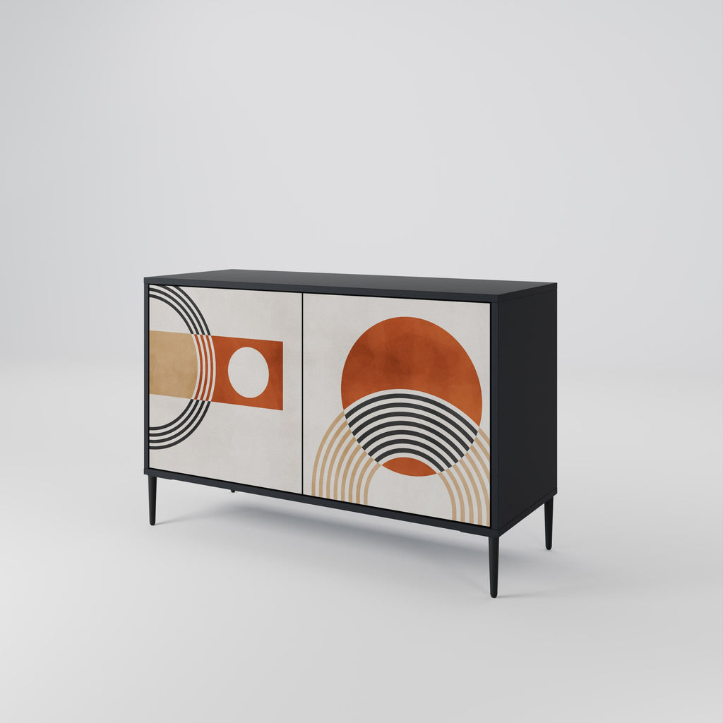 Buffet 2 portes SPACE AROUND en finition noire