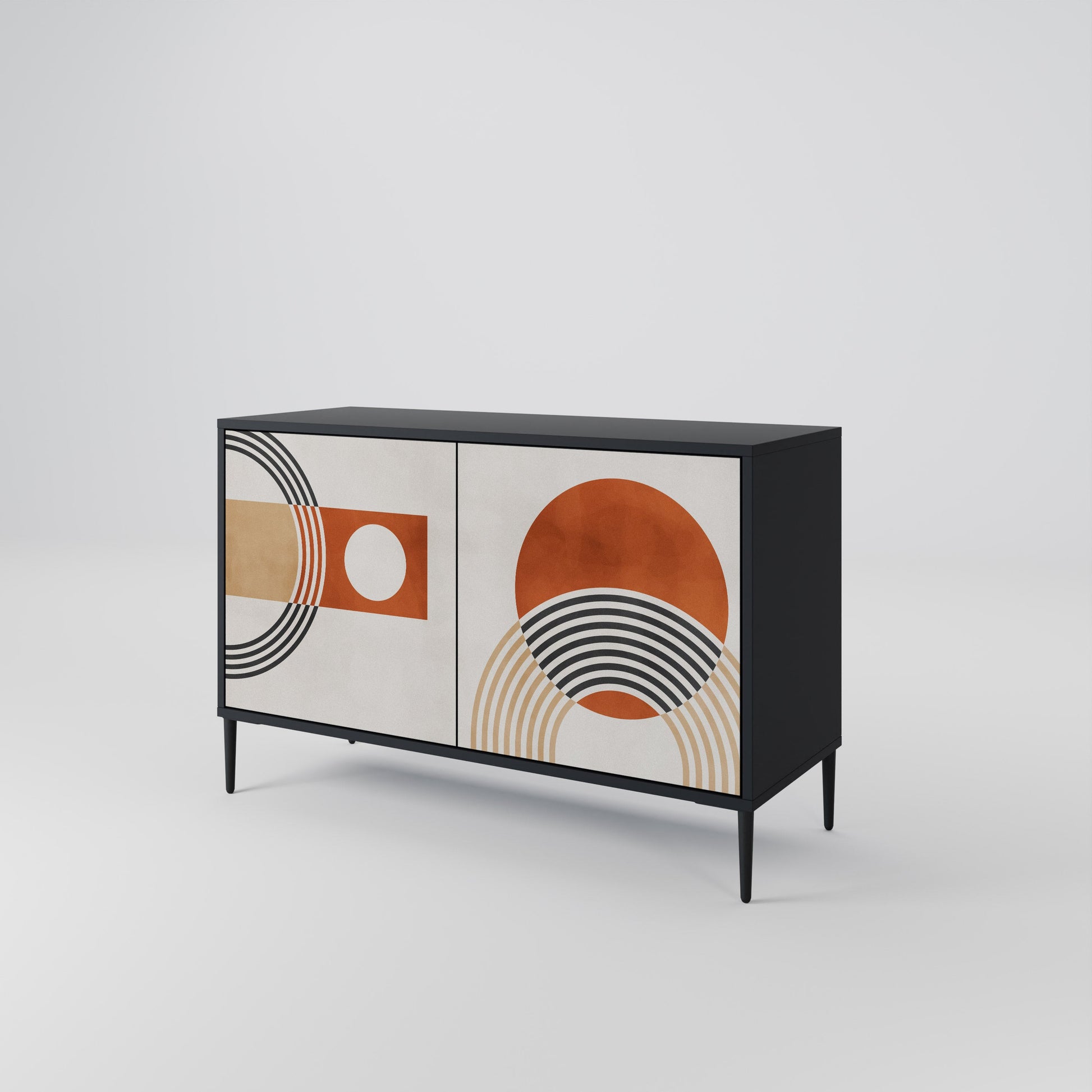 Buffet 2 portes SPACE AROUND en finition noire