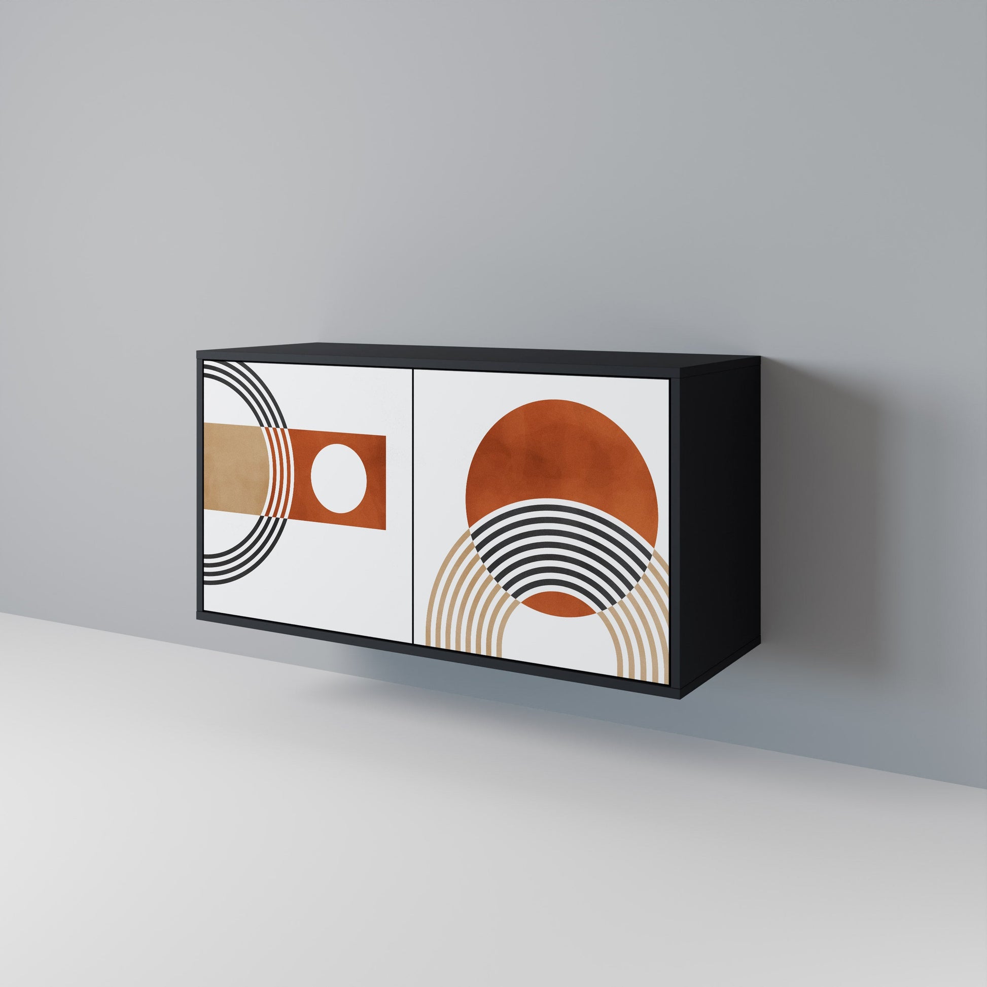 Buffet 2 portes CIRCLE RHYTM finition noire
