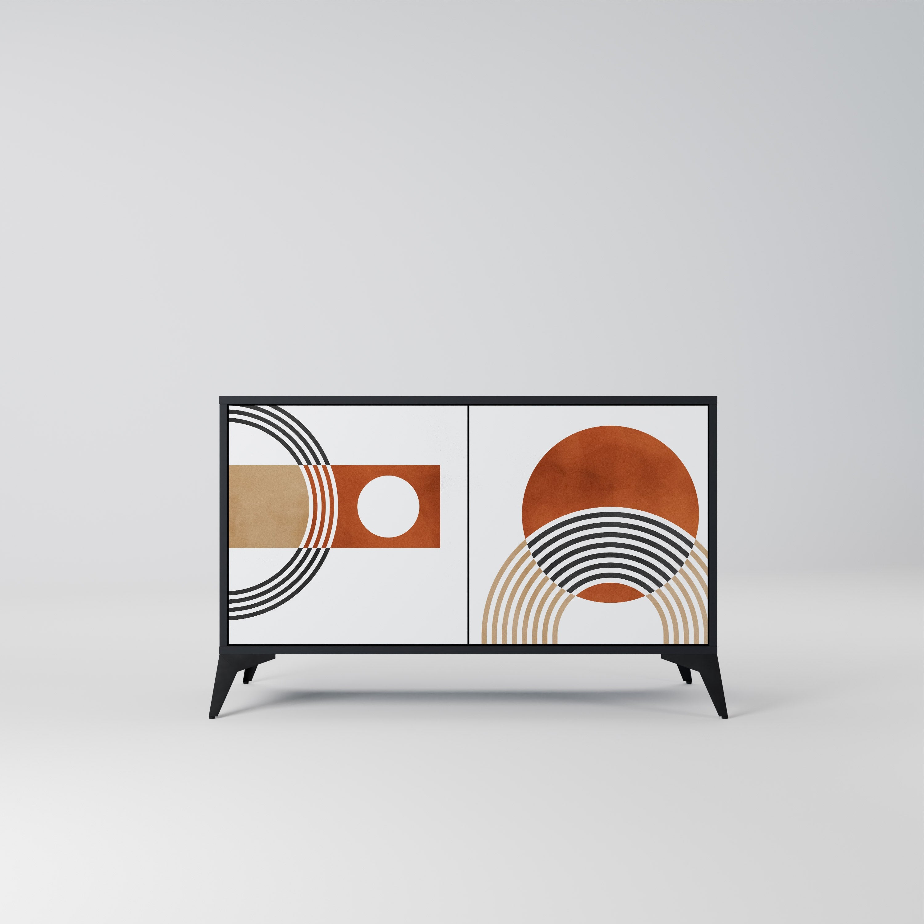 CIRCLE RHYTM 2-Door Sideboard in Black Finish